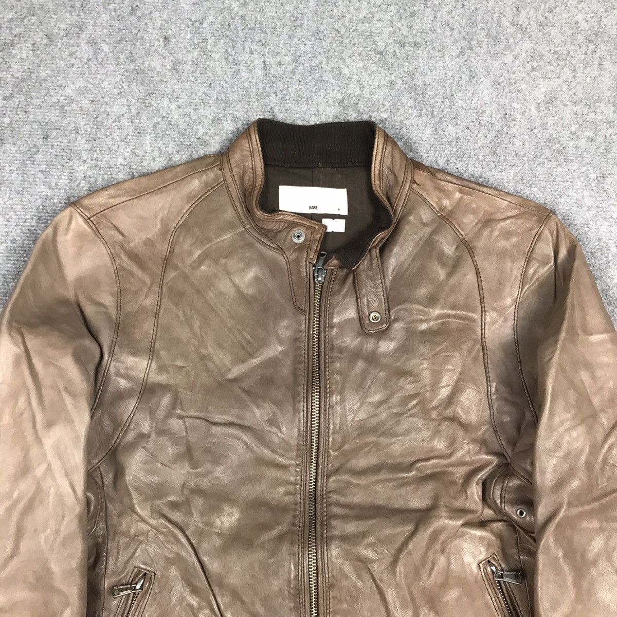 HARE HARE JAPAN LEATHER ZIPPER JACKET Size M / US 6-8 / IT 42-44 - 2 Thumbnail