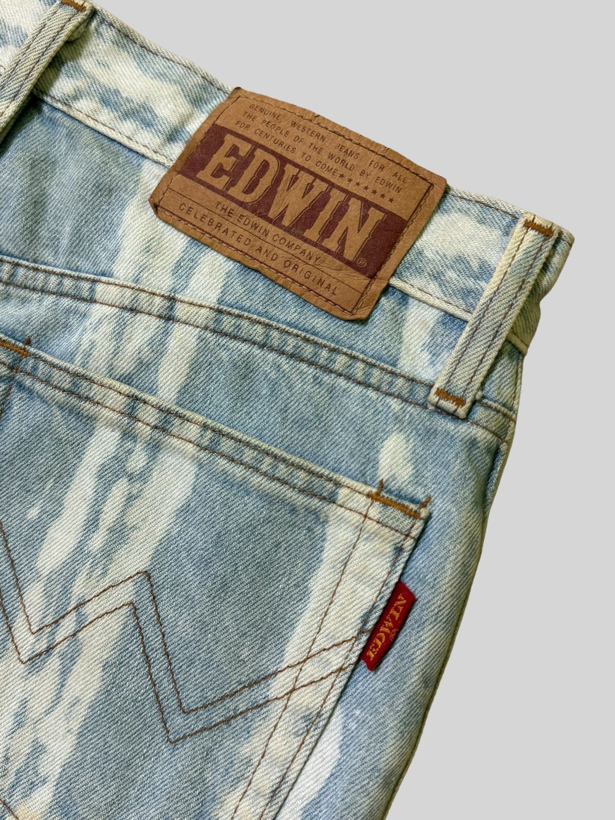 Edwin × If Six Was Nine × Vintage Vintage Edwin Acid Wash Flare Jeans Size US 27 - 12 Thumbnail