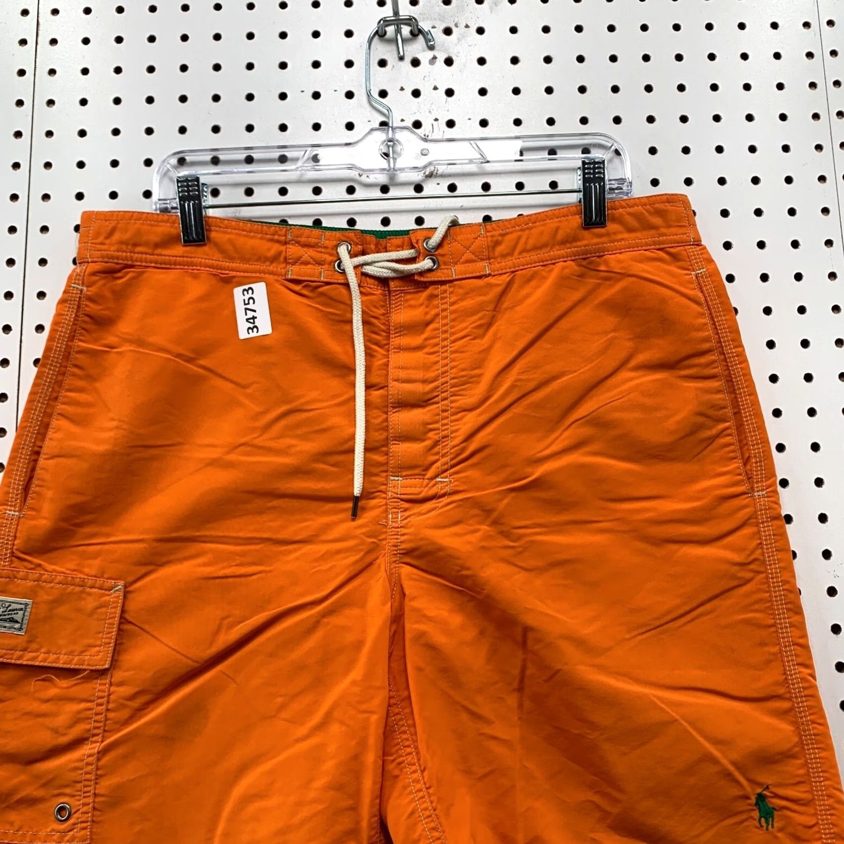 Polo Ralph Lauren Polo Ralph Lauren Swim Trunks Mens Medium Orange Green Pony Size US M / EU 48-50 / 2 - 2 Thumbnail