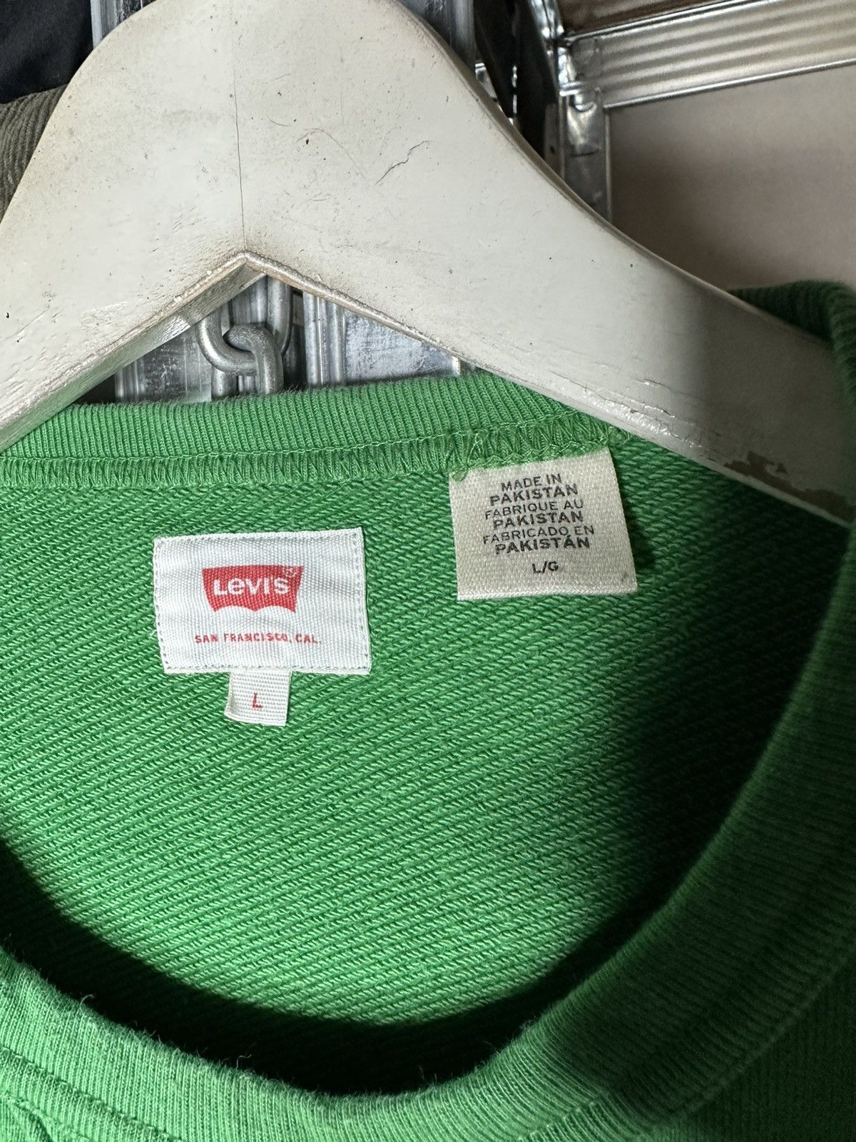 Levi's Levi’s Green Sweatshirt Crewneck Big Embroidered Logo Size US L / EU 52-54 / 3 - 4 Thumbnail