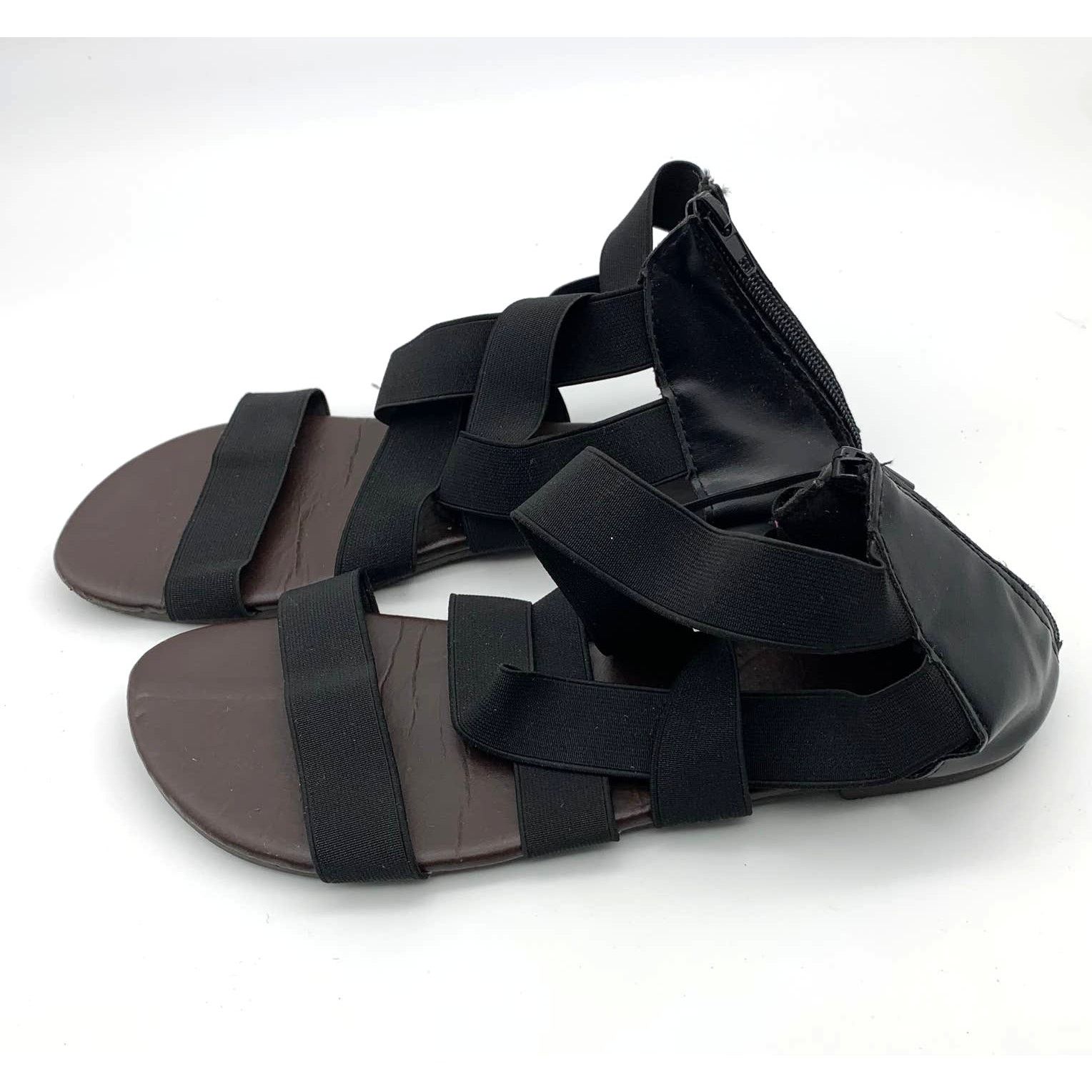 Other Black Sandals Women's Size 40EU / 8US Summer Shoes Zipper Size US 8 / IT 38 - 2 Thumbnail