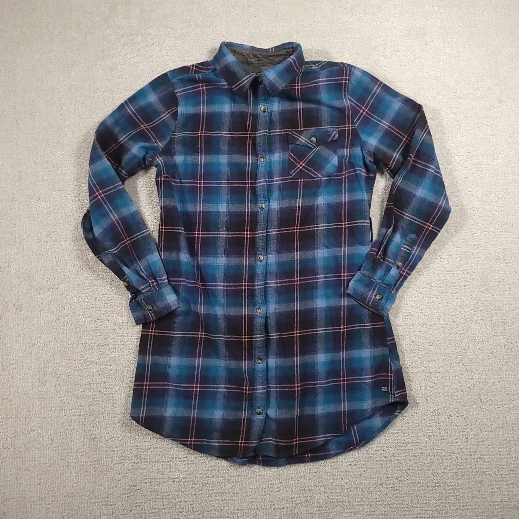 Vintage VINTAGE Legendary Whitetails Flannel Shirt Dress Large Blue Flannel Size L / US 10 / IT 46 - 2 Thumbnail