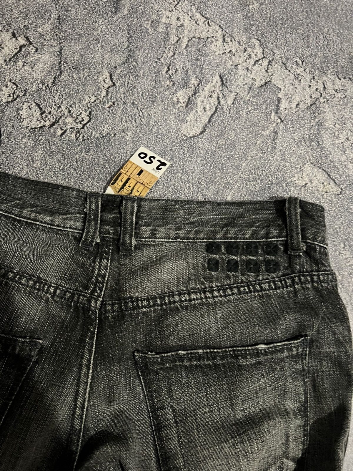 Japanese Brand Intentional Wear Y2K Aesthetic Distressed Skinny Jeans 90 Size US 31 - 8 Thumbnail