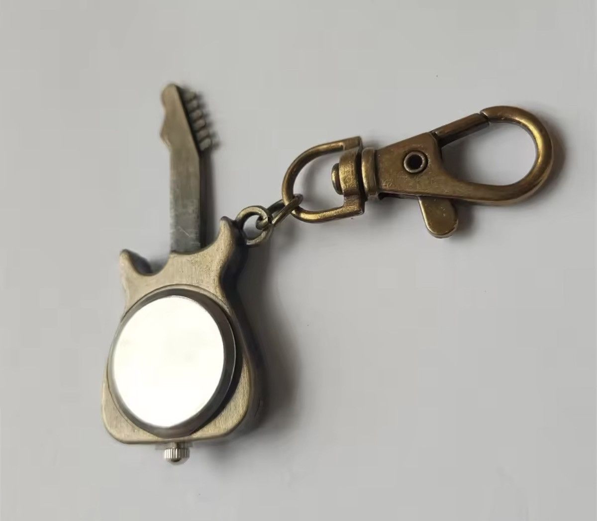 Jewelry Retro Style Bronze Guitar Keychain Watch Size ONE SIZE - 2 Thumbnail