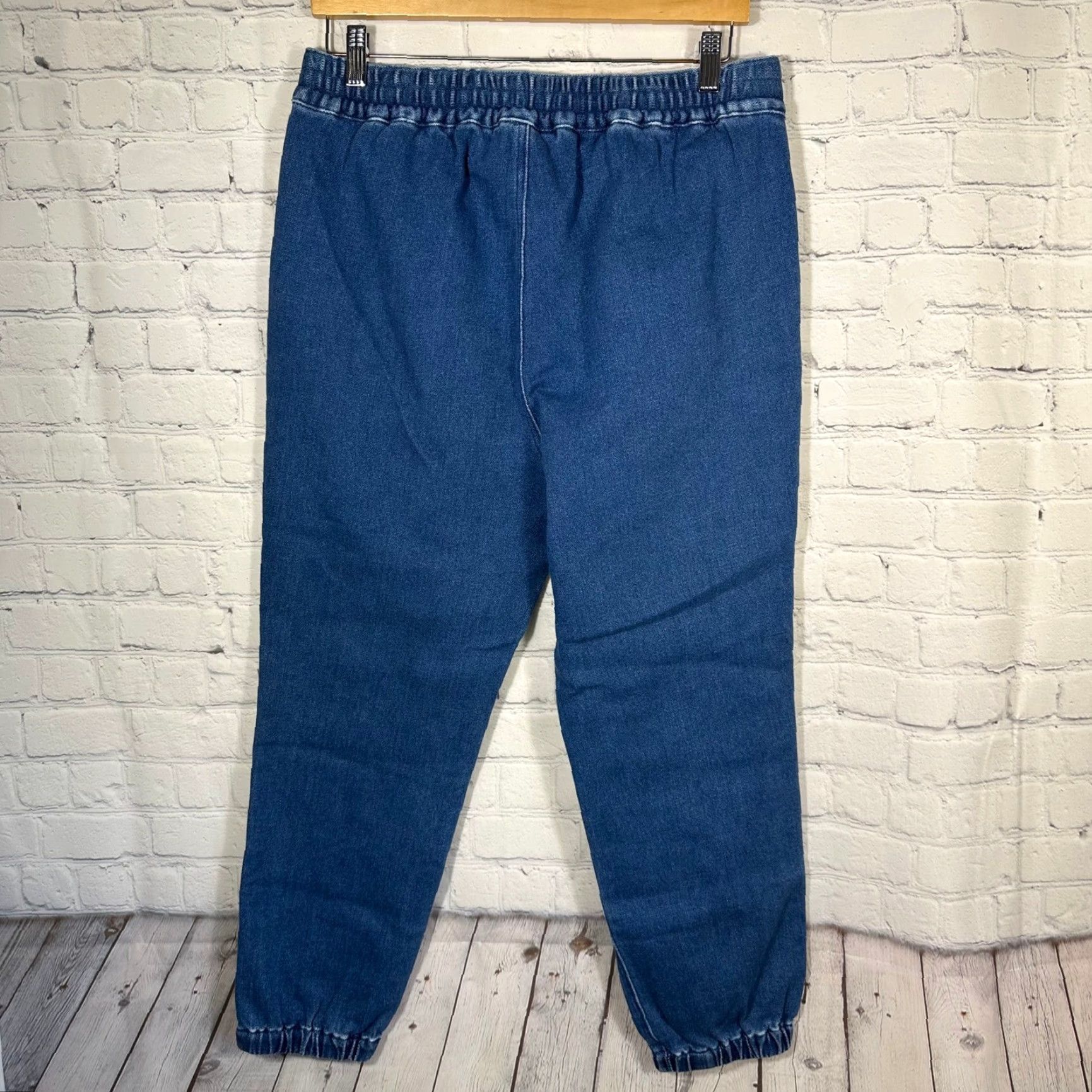 J.Crew J.Crew Knit Denim Joggers Blue Indigo Stretch Drawstring Pants Petite Size 36" / US 14 / IT 50 - 5 Thumbnail