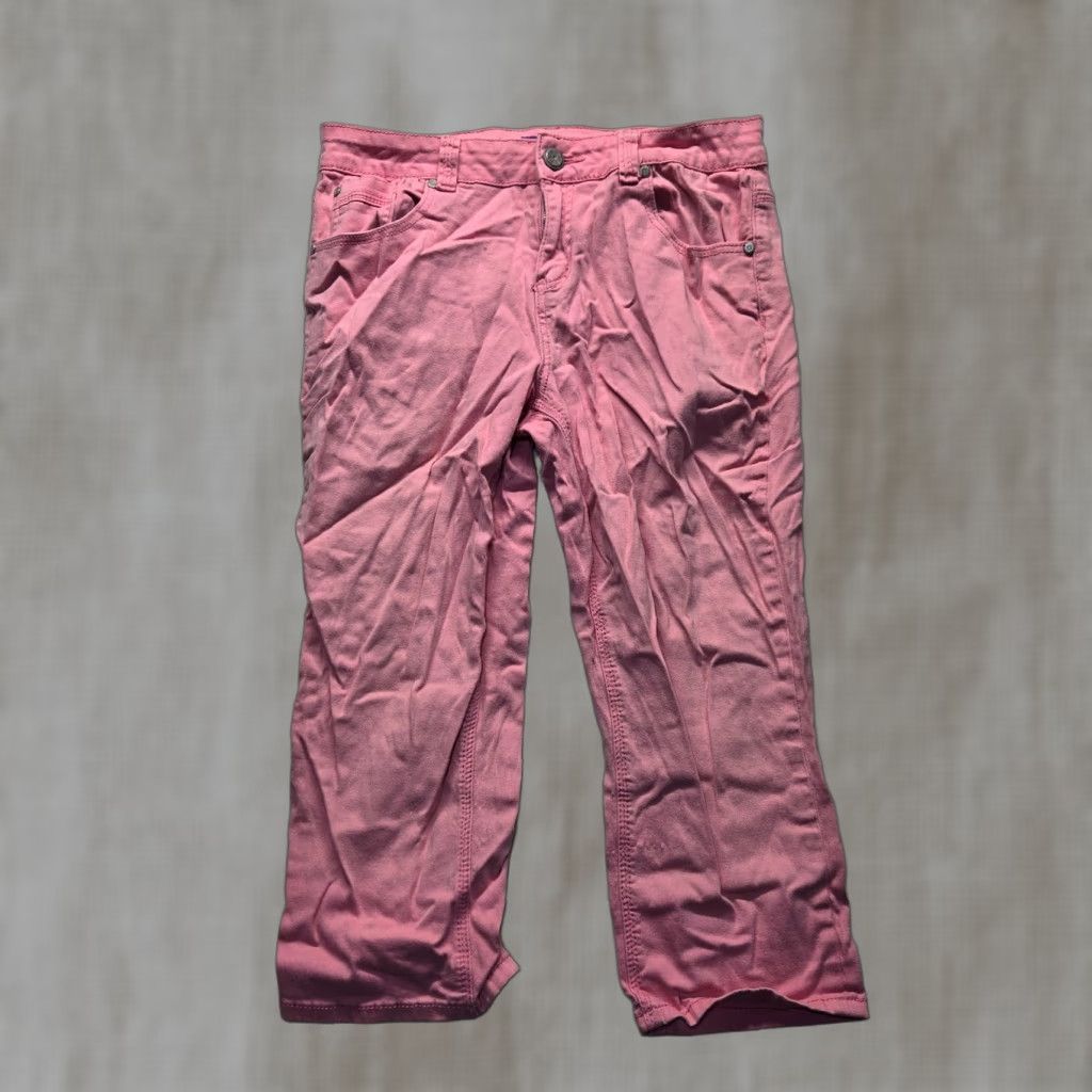 Denime Deja Bleu Pink Jeans Crop Capri Straight Denim Adult Women's Size 12 Size 34" / US 12 / IT 48 - 1 Thumbnail