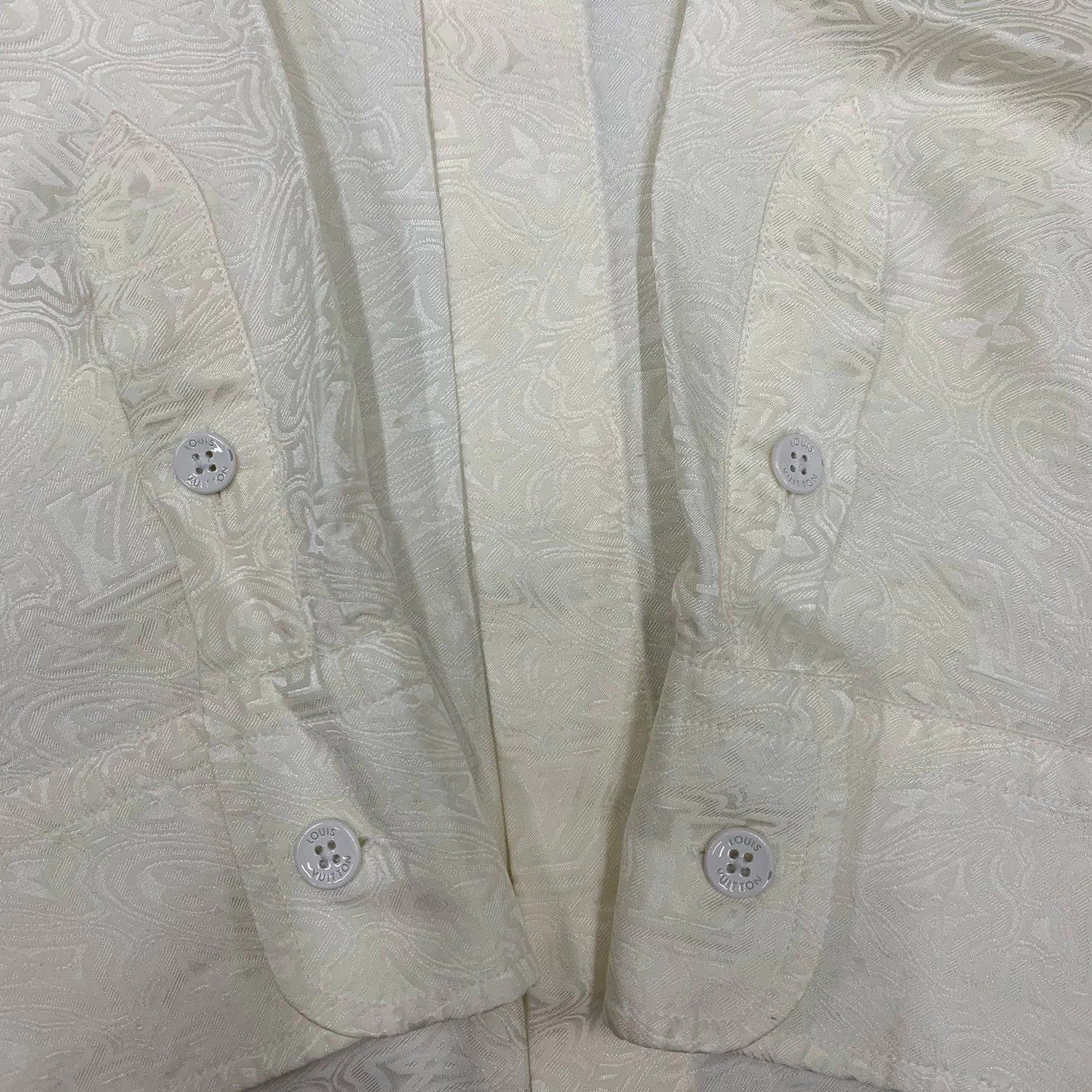 Louis Vuitton LV Ivory Twisted Monogram Allover Print Shacket 39 Size US XXS / EU 40 - 7 Thumbnail