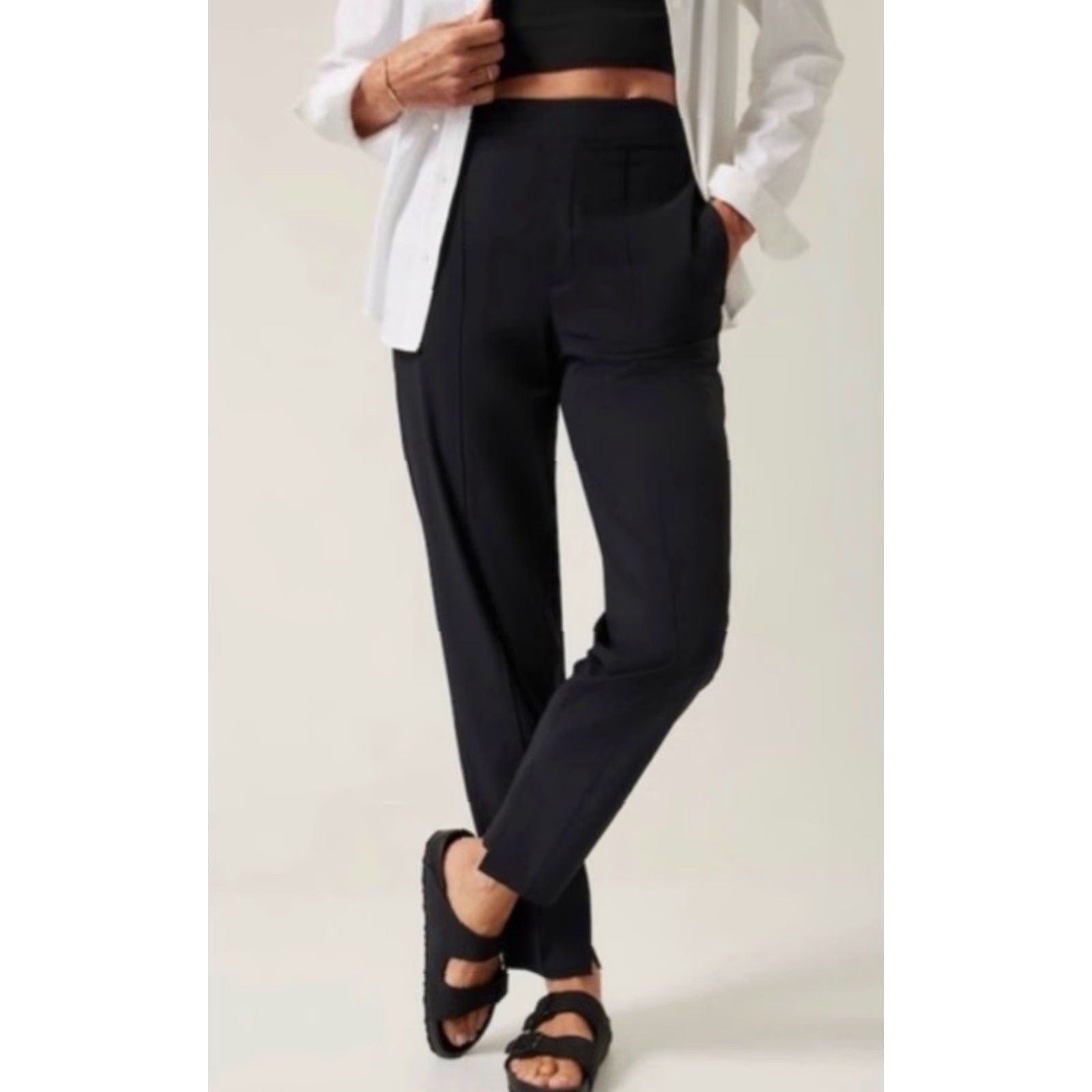 Athleta Athleta Brooklyn Heights Pant Black 8 Women Pants Tapered Slim Activewear City 90s? Size 30" / US 8 / IT 44 - 2 Thumbnail