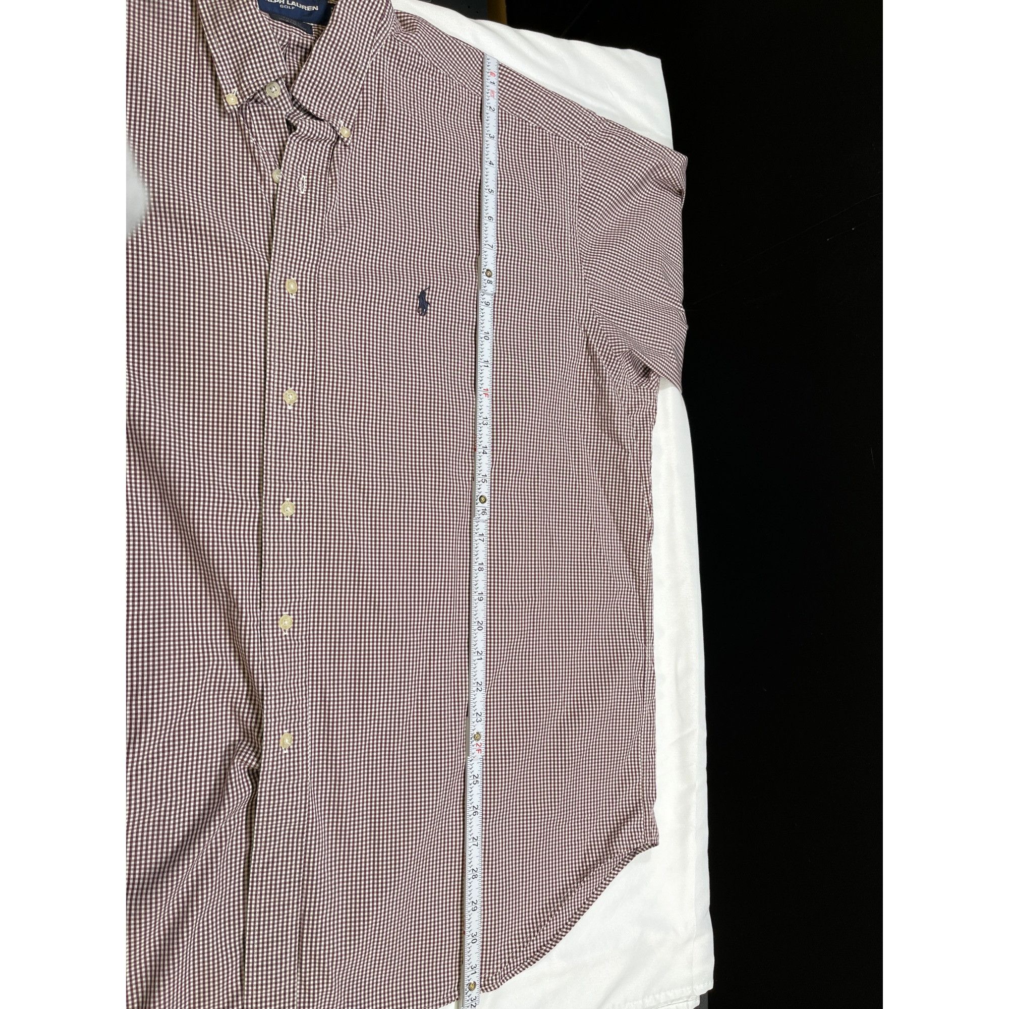 RLX Ralph Lauren Ralph Lauren Golf SKU 7736 Mens Maroon Button Down Long Slee Size US XL / EU 56 / 4 - 5 Thumbnail