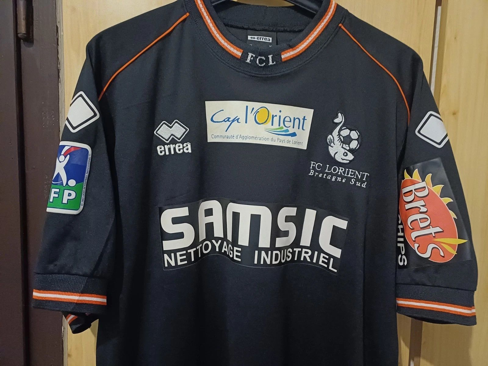 Errea FC Lorient 2004-05 Match Issue/Worn Shirt #4 DAHOU - Erreà Size US XXL / EU 58 / 5 - 4 Thumbnail