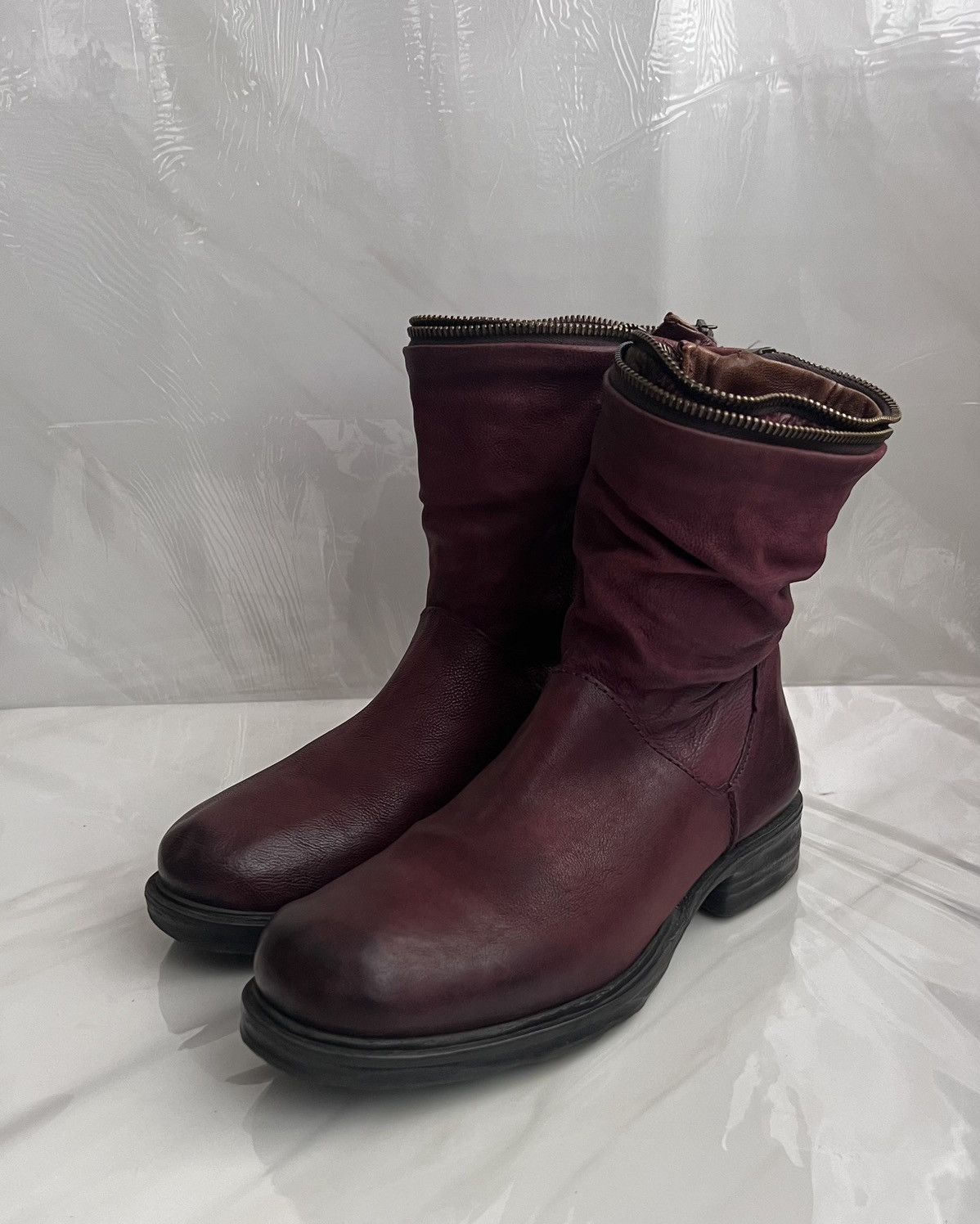 A.S.98 As 98 Airstep Zipper Boho Biker Red distressed boot Size US 8 / IT 38 - 3 Thumbnail