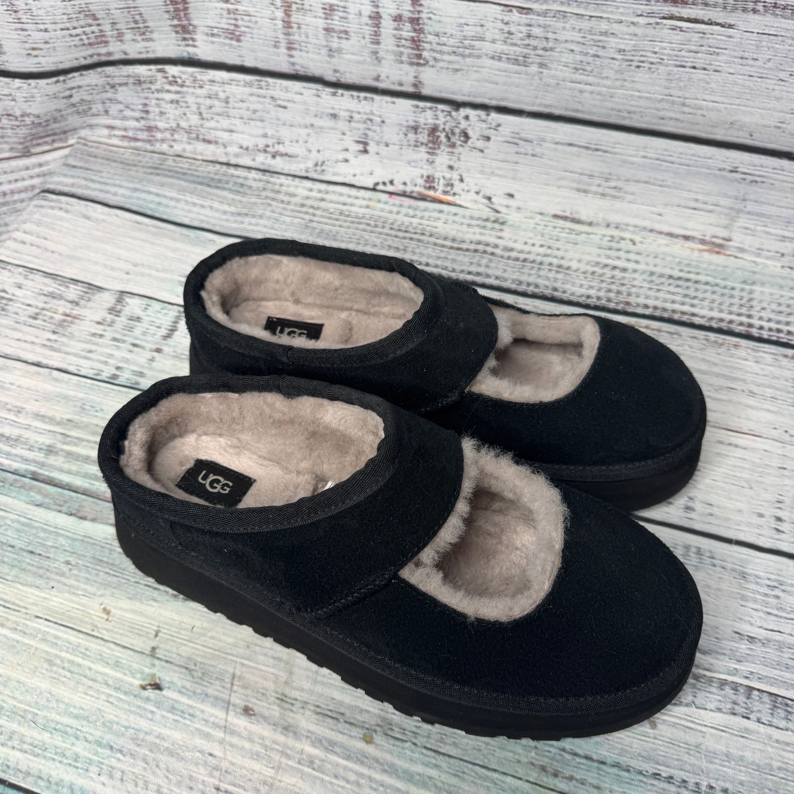Ugg UGG Bea Mary Jane Black 1167612-BLK Women's Size 10 NEW Size US 10 / IT 40 - 4 Thumbnail