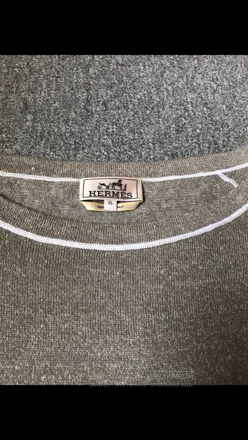 Hermes Hermes Knitted sweater, cotton and linen material, versati Size US XL / EU 56 / 4 - 4 Thumbnail