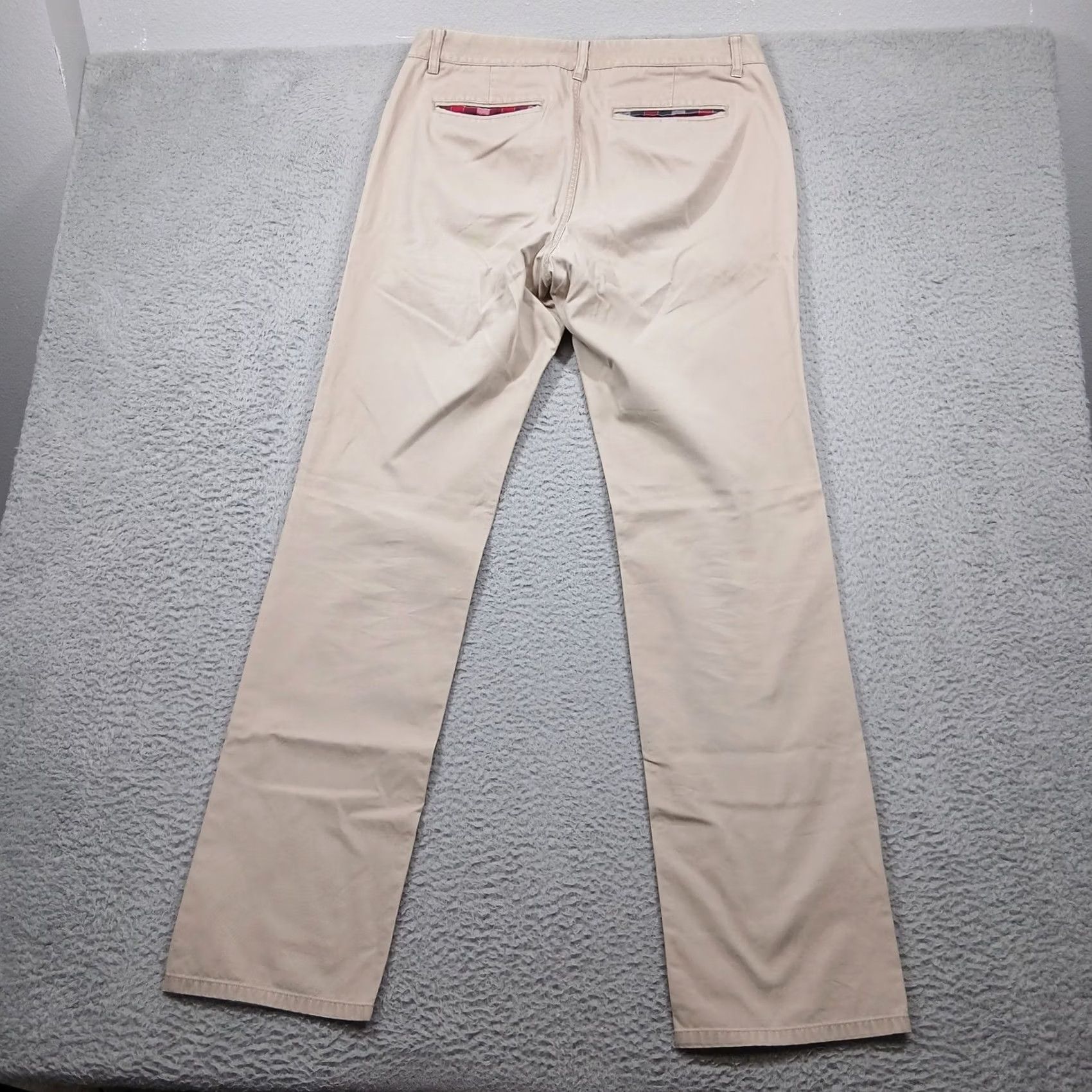Bonobos Bonobos Chino Pants Mens 34x36 Beige Cotton Flat Front Casual Classic Fit Dress Pants Size US 34 / EU 50 - 3 Thumbnail