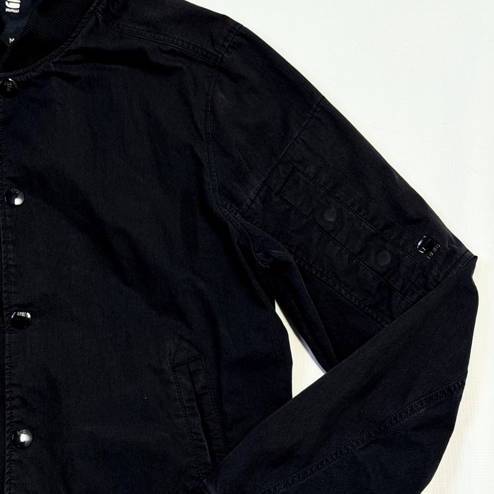 Vintage G-Star RAW Jacket Mens M Black Bomber Snap Front Ribbed Collar Cuffs Hem Mens Size US M / EU 48-50 / 2 - 2 Thumbnail