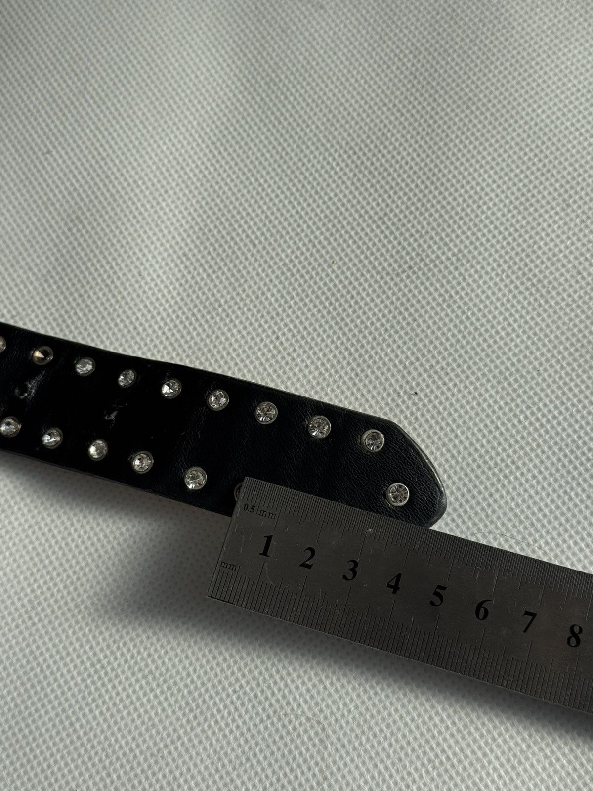 Japanese Brand Vintage Belts Y2K Rhinestones Punk leather belt Japanese Size ONE SIZE - 16 Thumbnail