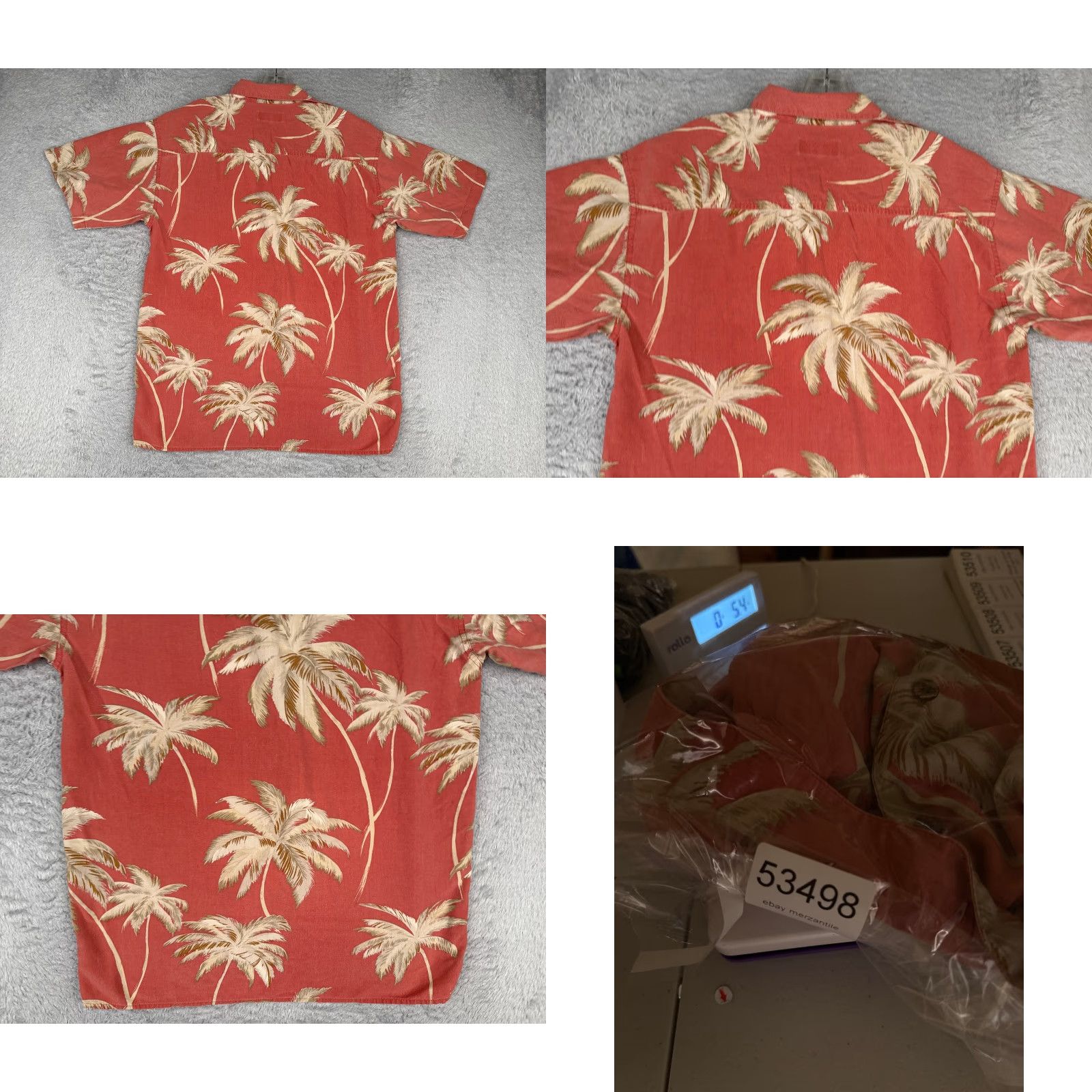 Van Heusen Van Heusen Shirt Adult Small Red Floral Palm Tree Button 100% Silk Hawaiian Size US S / EU 44-46 / 1 - 9 Thumbnail
