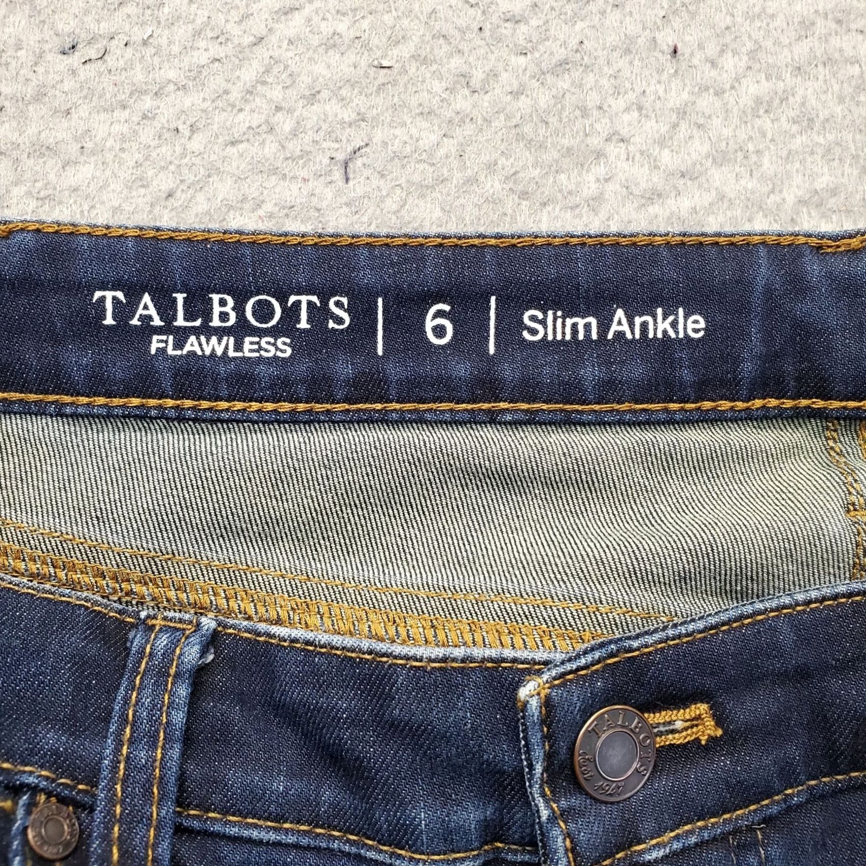 Talbots Talbots Slim Ankle Jeans Womens 6 Blue Denim 5-Pocket Streetwear Vintage: No Size 28" / US 6 / IT 42 - 7 Thumbnail