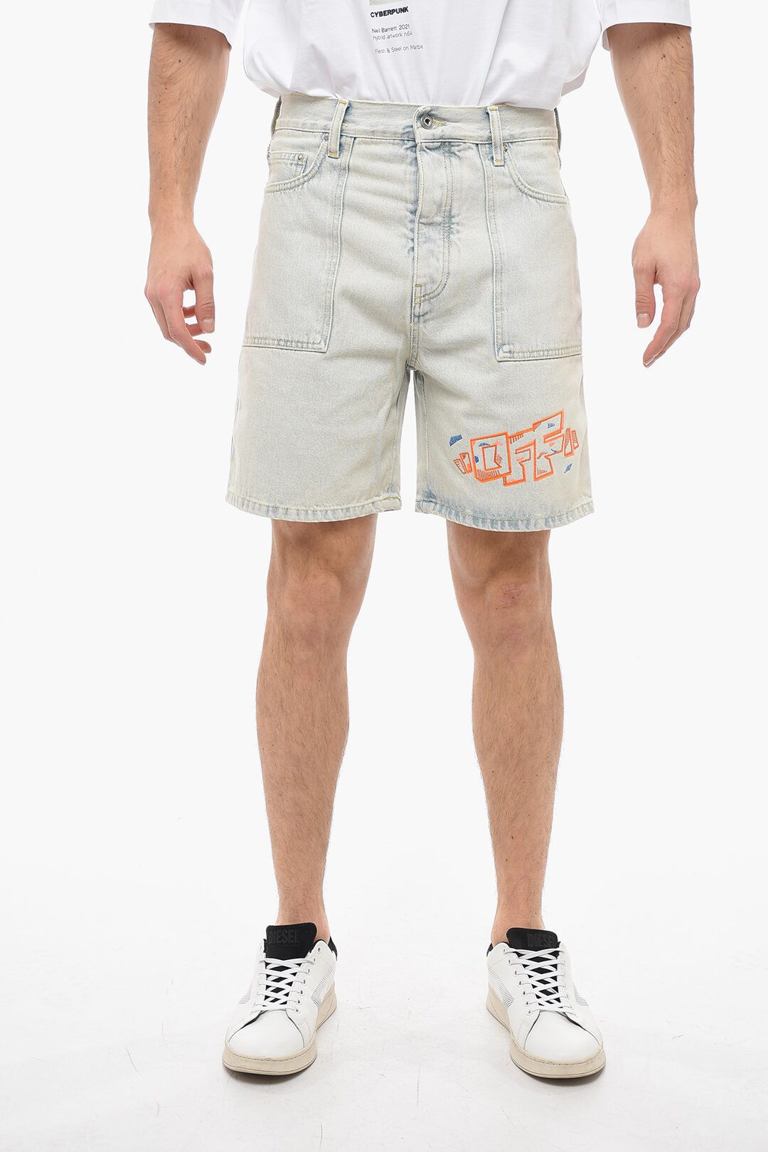 image of Off White Og1Mm0424 Denim Short In Light Blue, Men's (Size 32)