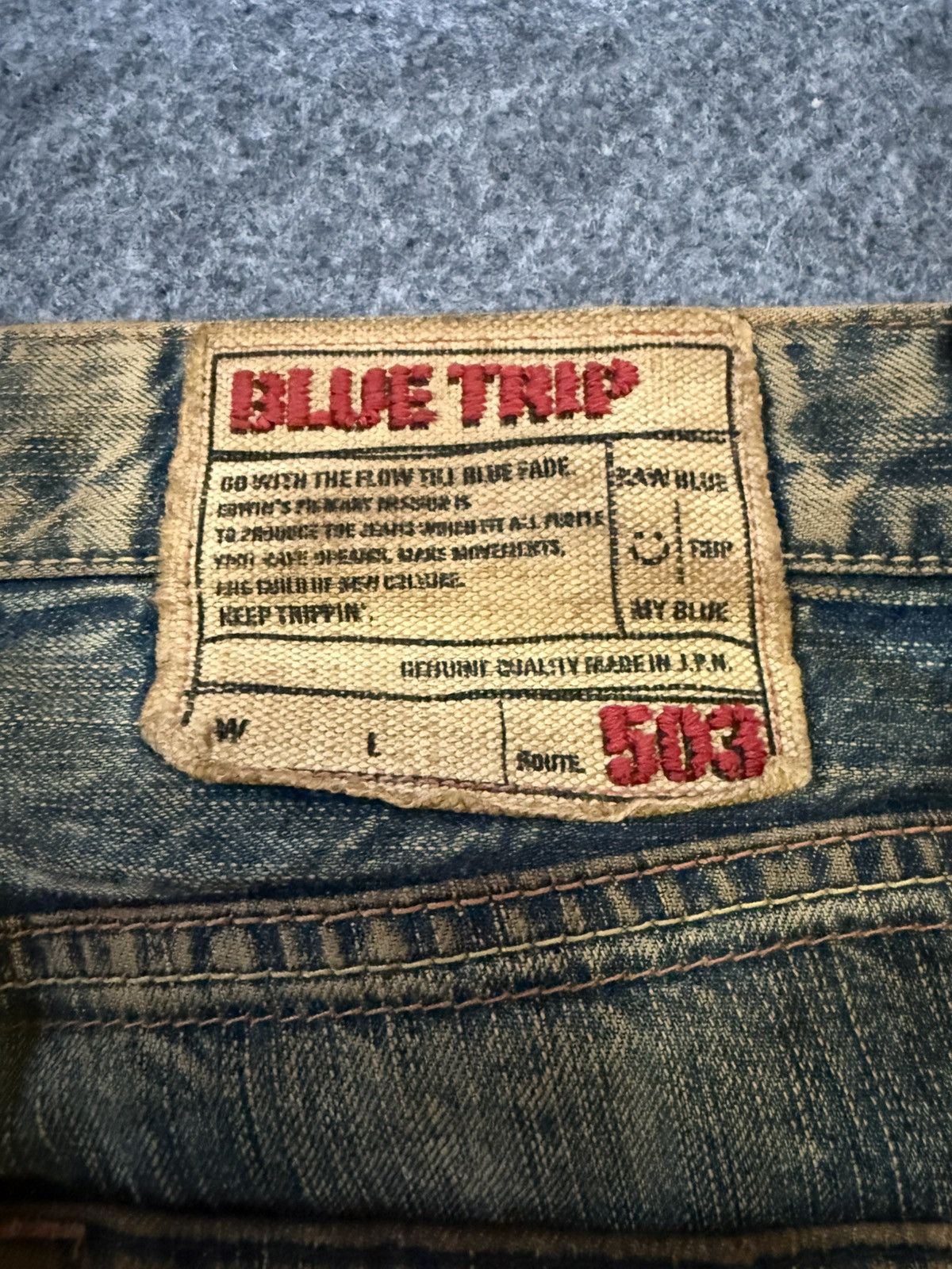 Edwin Edwin 503 Blue Trip Patina Fade Mud Wash Jeans Straight Size US 30 / EU 46 - 14 Thumbnail