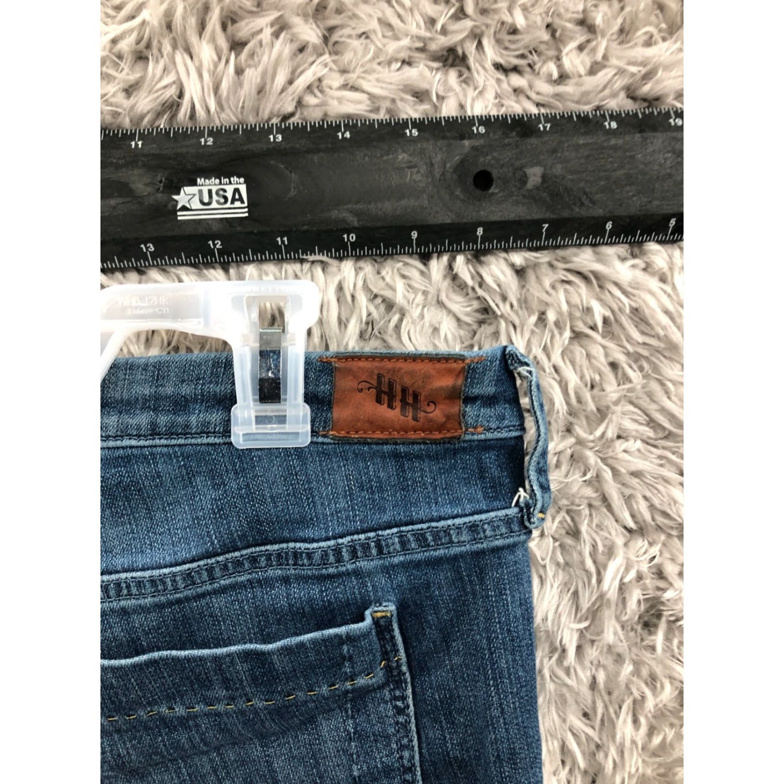 Denime Holding Horses Womens Bermuda Shorts Boy Pattern 5-Pocket Denim Dark Wash Mid Rise Blue Size 32 Jeans Size 24" / US 00 / IT 34 - 5 Thumbnail