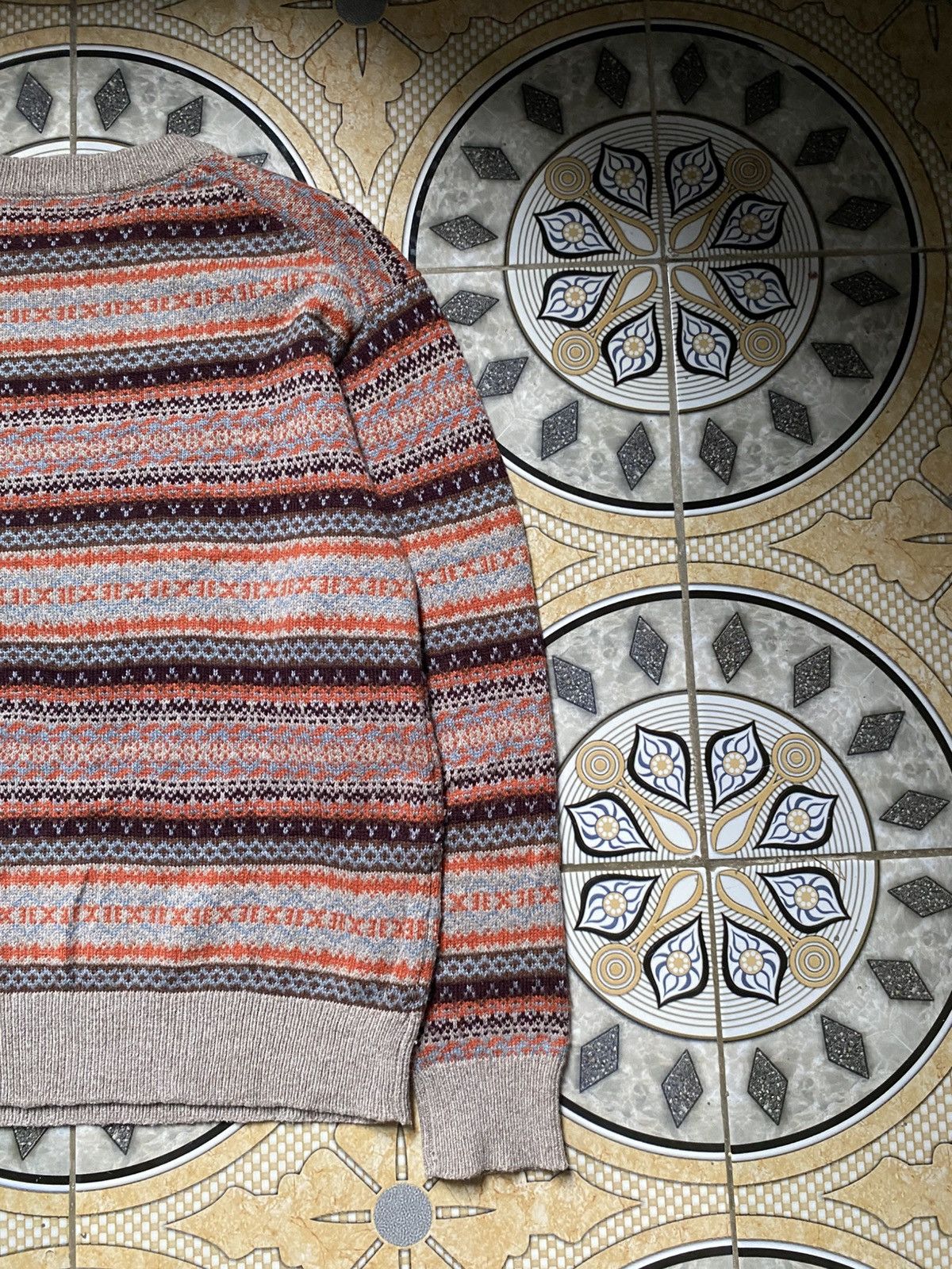 Other Vintage 90's GU Japan Fair Isle Knit Winter Streetwear Size US M / EU 48-50 / 2 - 5 Thumbnail