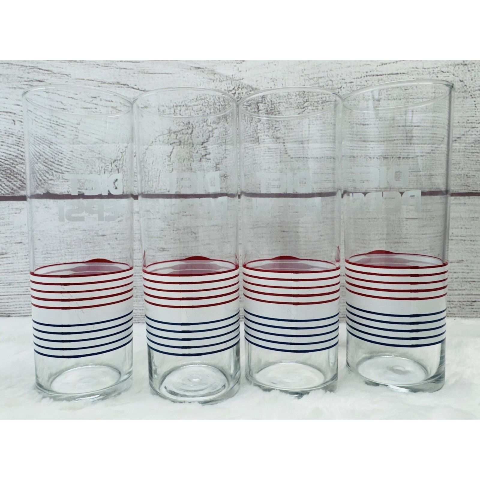 Pepsi Vintage DIET PEPSI One Calorie Logo Tall 7" Glass Tumbler 14 Size ONE SIZE - 2 Thumbnail
