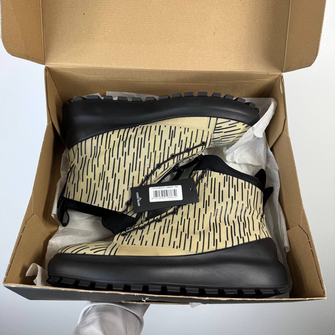 Stone Island Stone Island High-Top Boots Beige Graphic Print Chunky EU 46 Size US 13 / EU 46 - 3 Thumbnail