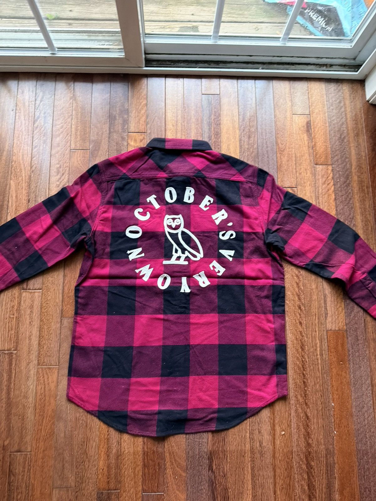 October's Very Own Octobers Very Own OVO Plaid Flannel Shirt Deep Red - Medium Size US M / EU 48-50 / 2 - 1 Thumbnail