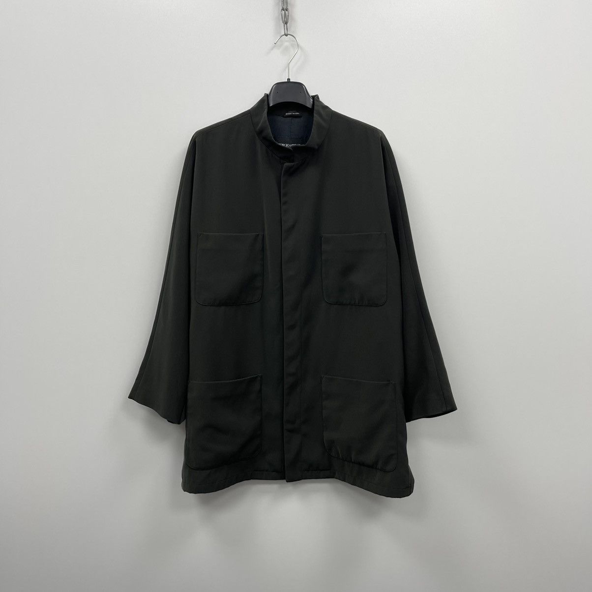 Giorgio Armani Giorgio Armani Pocket Vintage Polyester Jacket Green Rare Size US L / EU 52-54 / 3 - 1 Thumbnail