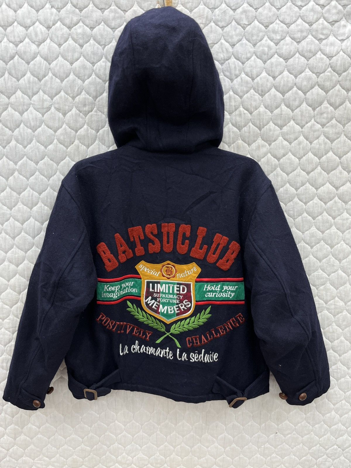 Japanese Brand 🔥🔥🔥ARCHIVE BATSU CLUB HOODIE WOOL JACKET Size M / US 6-8 / IT 42-44 - 1 Thumbnail