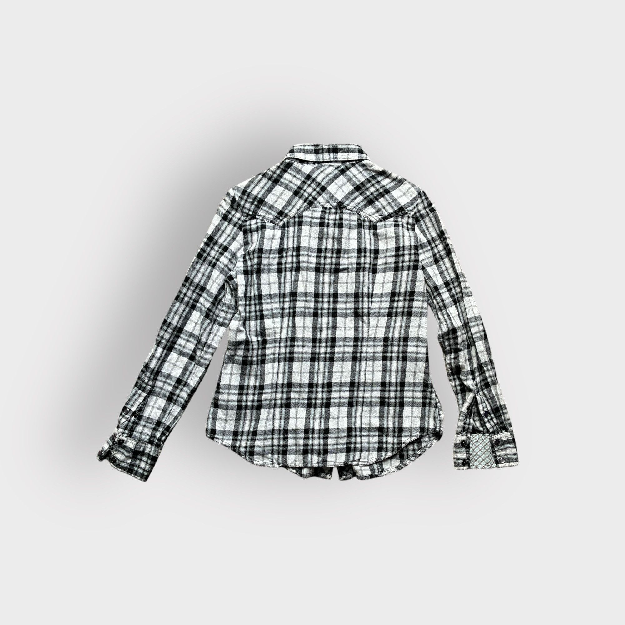 Vintage Vintage Black & White Old Navy Plaid Shirt Size M / US 6-8 / IT 42-44 - 2 Thumbnail