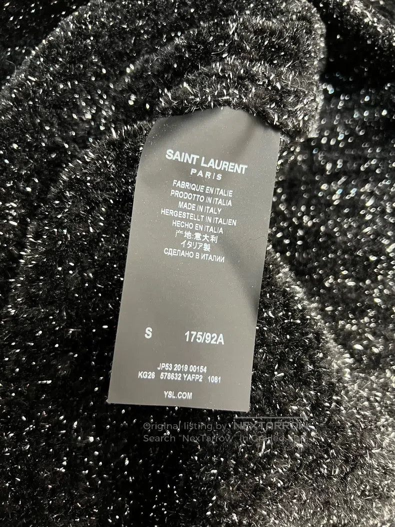 Saint Laurent Paris Saint Laurent Paris Black Silver Starry Knit Cardigan Jack Size US S / EU 44-46 / 1 - 5 Thumbnail
