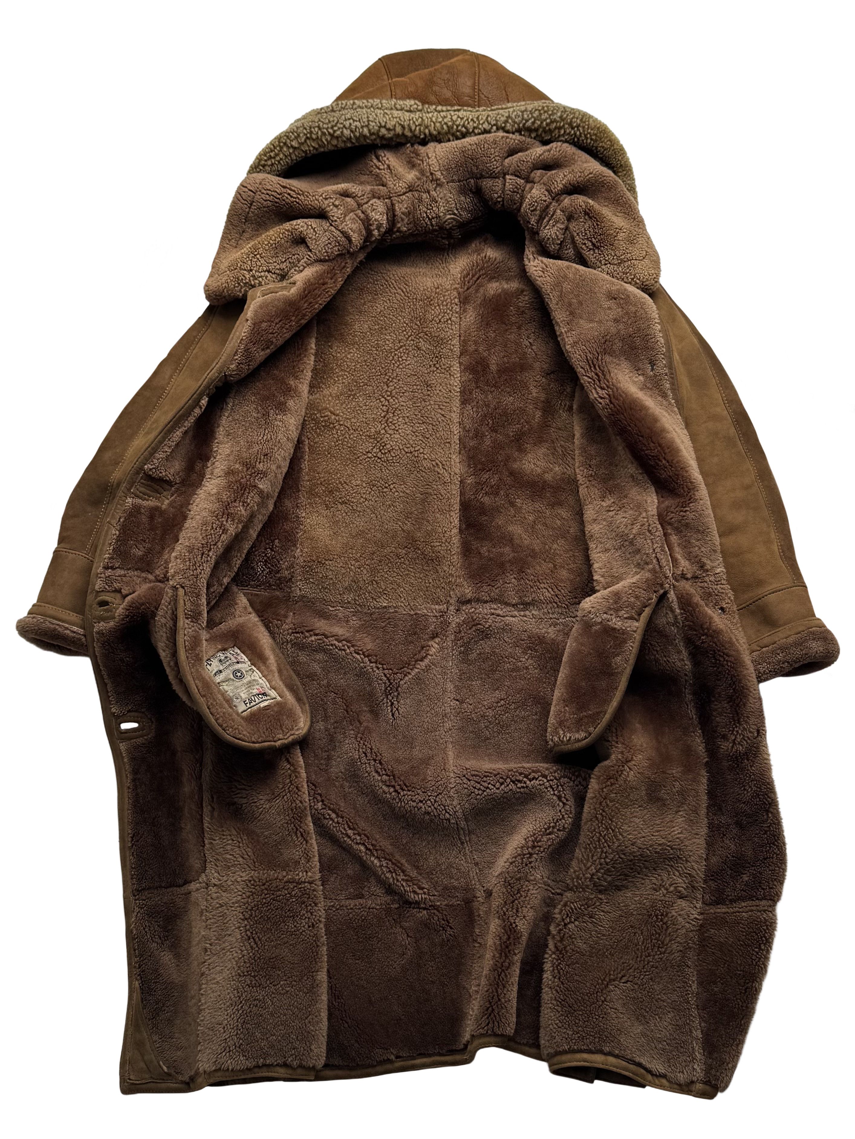 Vintage Vintage Real Sheepskin Heavy Coat With Hood Size XL / US 12-14 / IT 48-50 - 9 Thumbnail