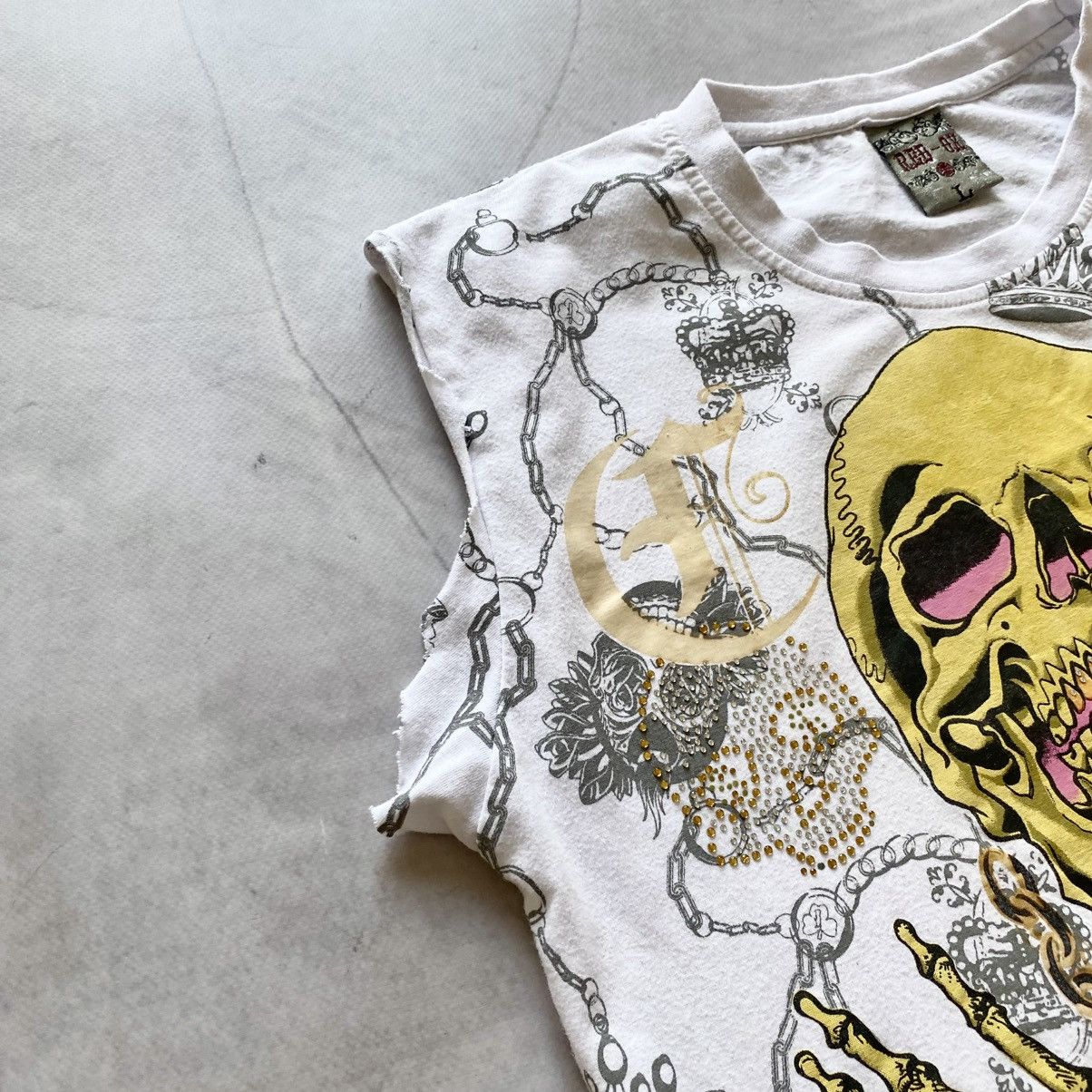 Christian Audigier × Ed Hardy × Japanese Brand VTG Ed Hardy Christian Audigier Style Y2K T-Shirt Tank Top Size US L / EU 52-54 / 3 - 6 Thumbnail