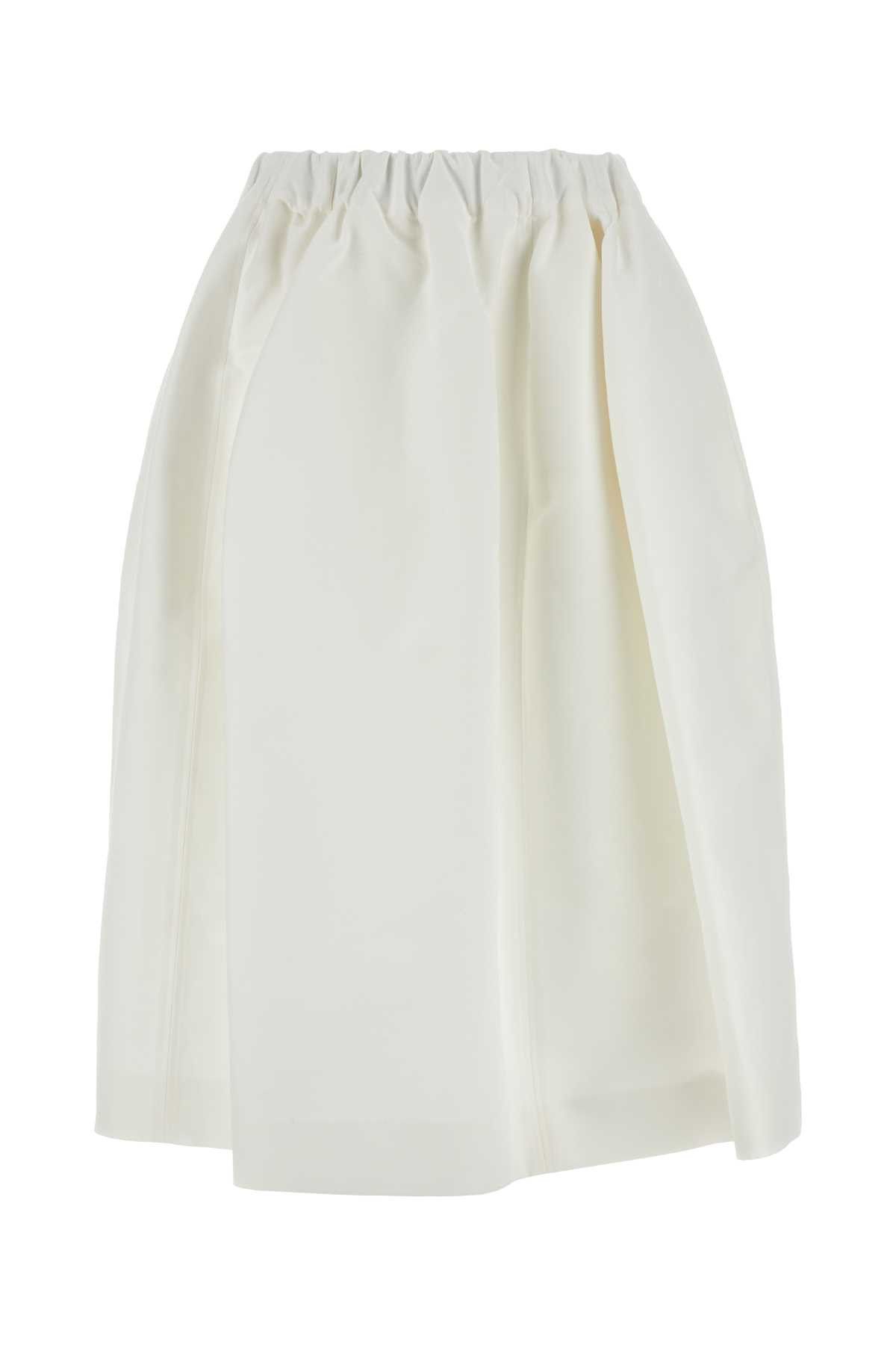 image of Marni White Cady Skirt, Women's (Size 28)