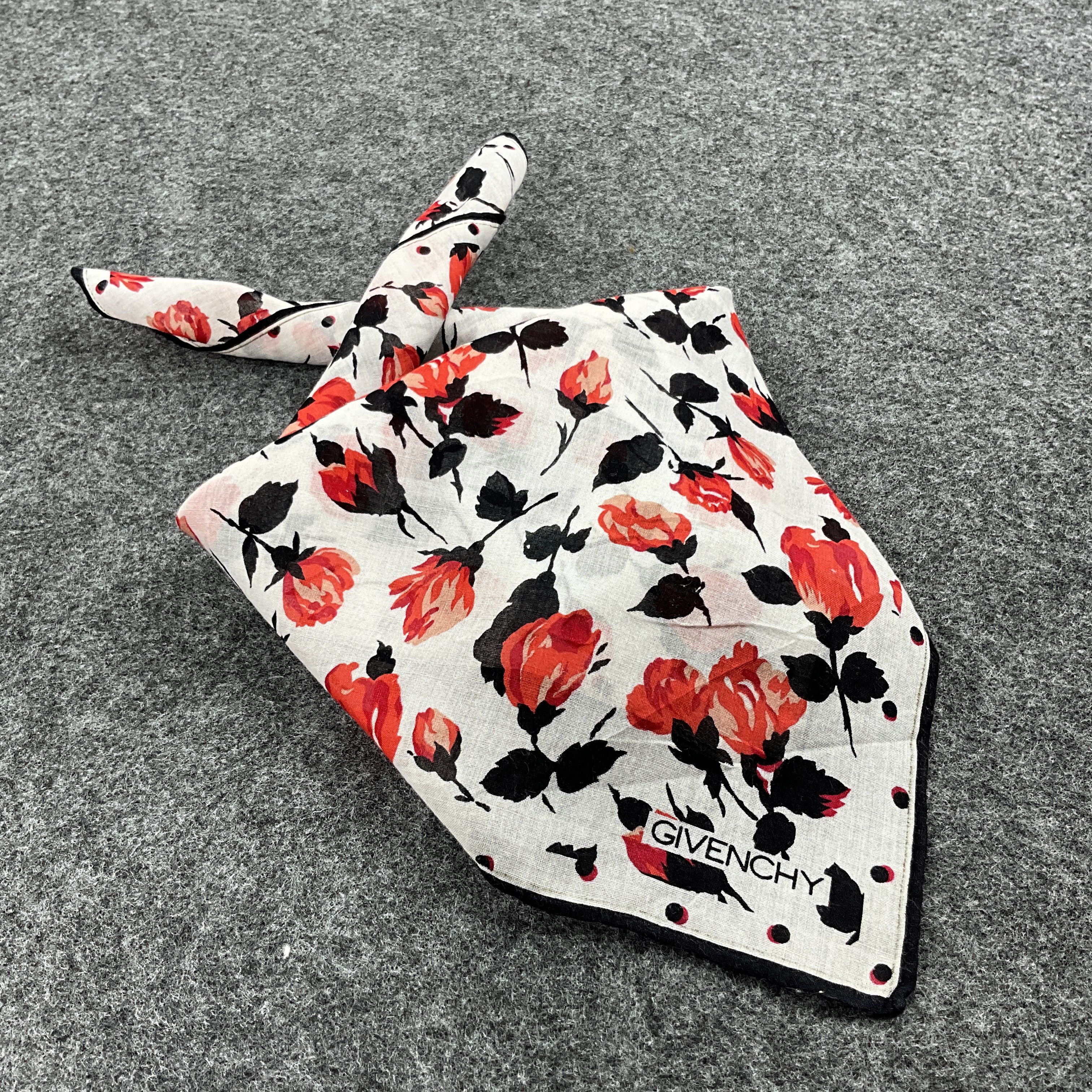 Vintage Floral Givenchy Handkerchief / Bandana / Neckerchief B054 Size ONE SIZE - 4 Thumbnail