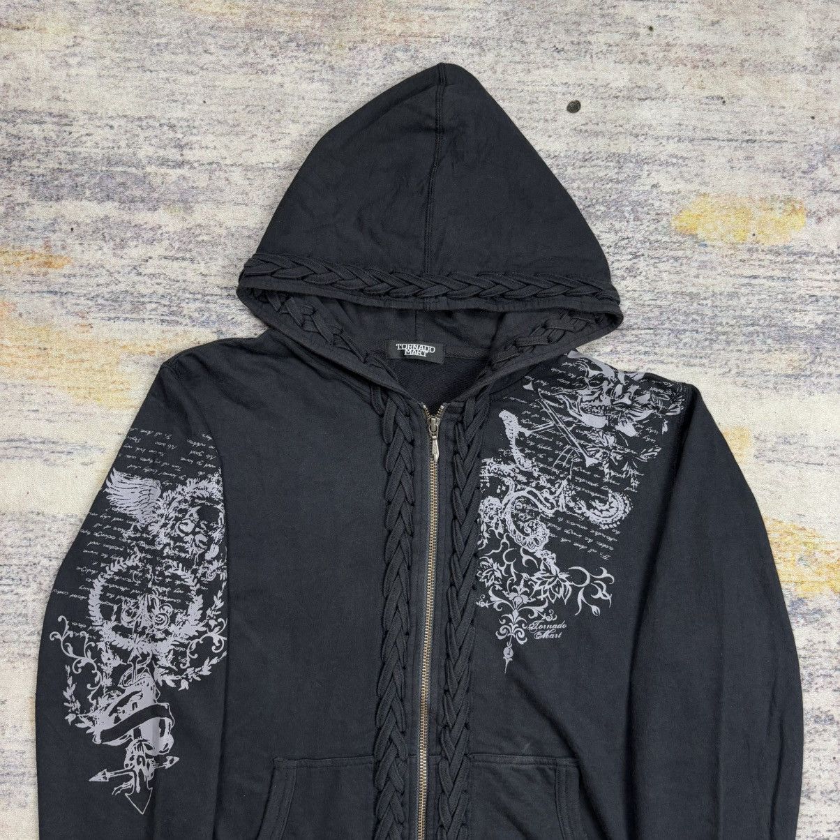 Tornado Mart Tornado Mart poem tribal art lace up double zip hoodie Size US M / EU 48-50 / 2 - 3 Thumbnail