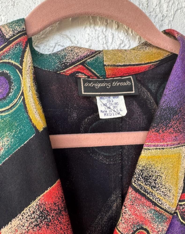 Designer Vintage abstract Vest M Size M / US 6-8 / IT 42-44 - 2 Thumbnail