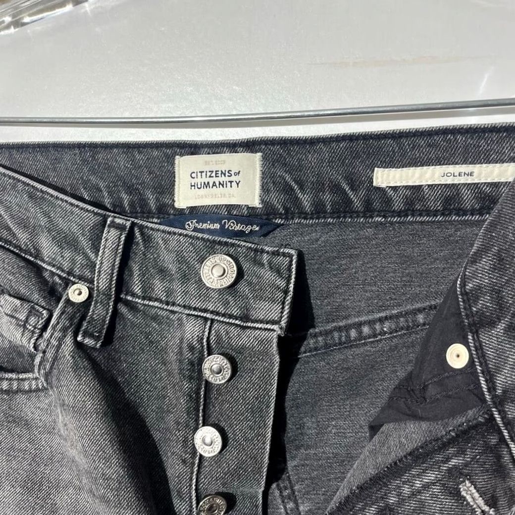 Citizens Of Humanity VINTAGE? Citizens of Humanity Jolene Button fly Distressed Gray High Rise Jeans Womens 24 Size 42" / US 20 - 2 Thumbnail