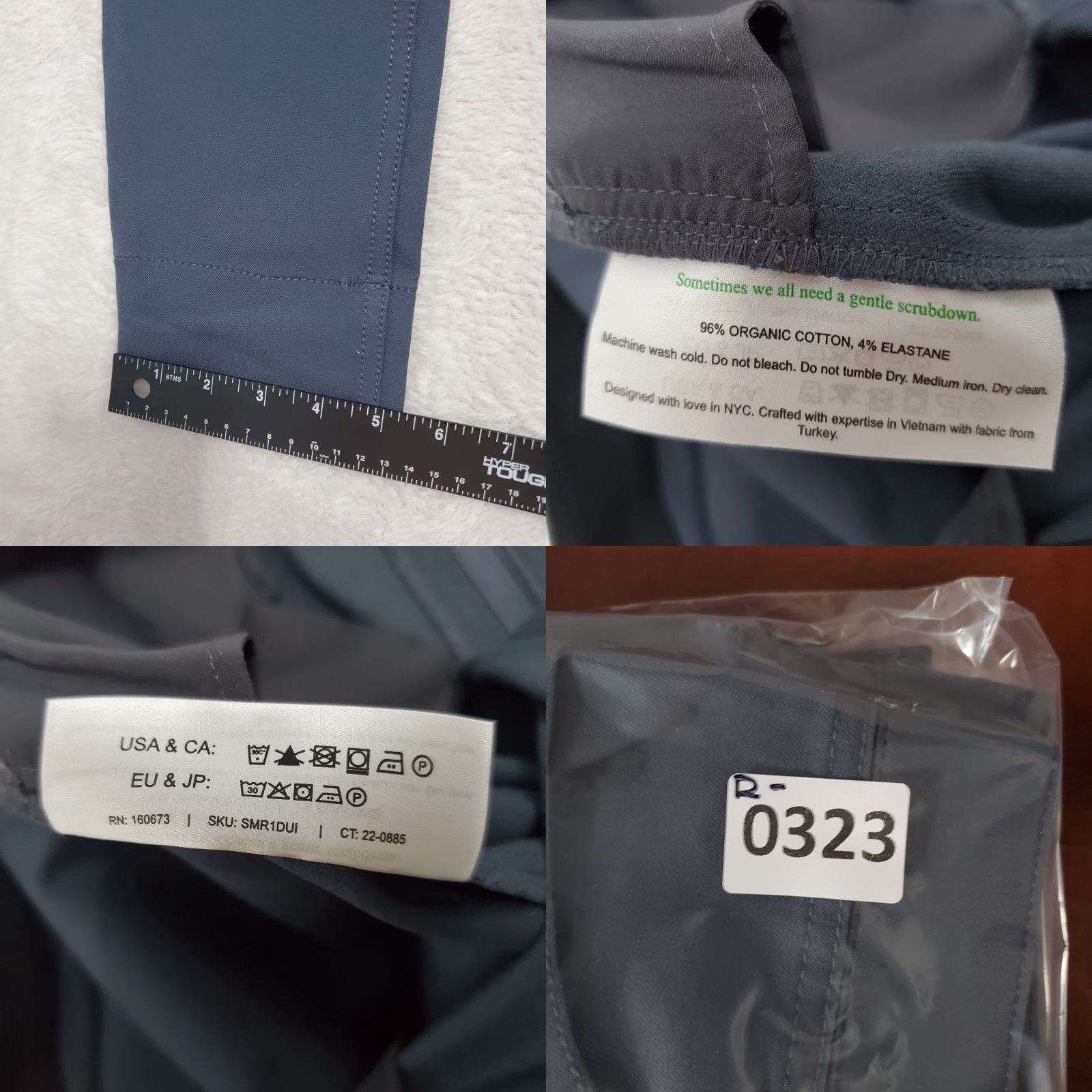 M.M.LaFleur MM.LaFleur Sammataro 1.0 Jean Pants Women 8 Dusty Indigo Denim Straight Regular Ankle Pockets Stretch - 96% Organic Cotton 4% Elastane Size 30" / US 8 / IT 44 - 9 Thumbnail