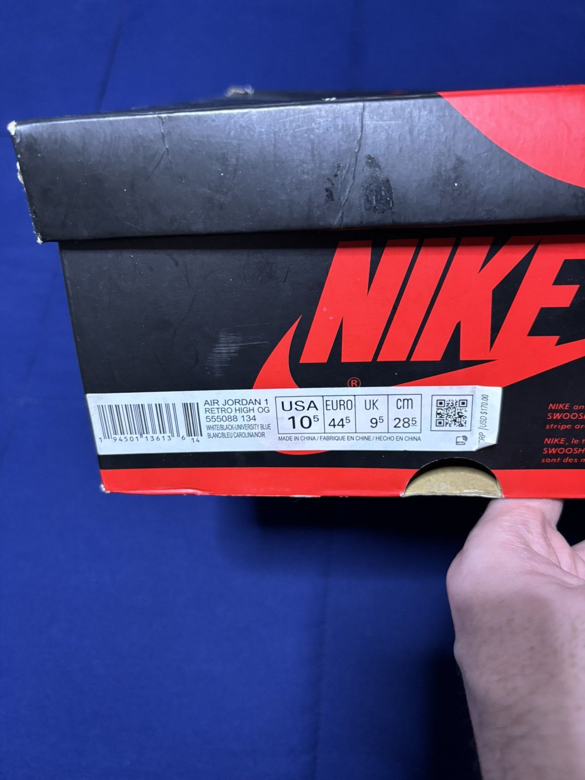Jordan Brand Jordan 1 Retro High OG University Blue 2021 Size 10.5 Size US 10.5 / EU 43-44 - 9 Thumbnail