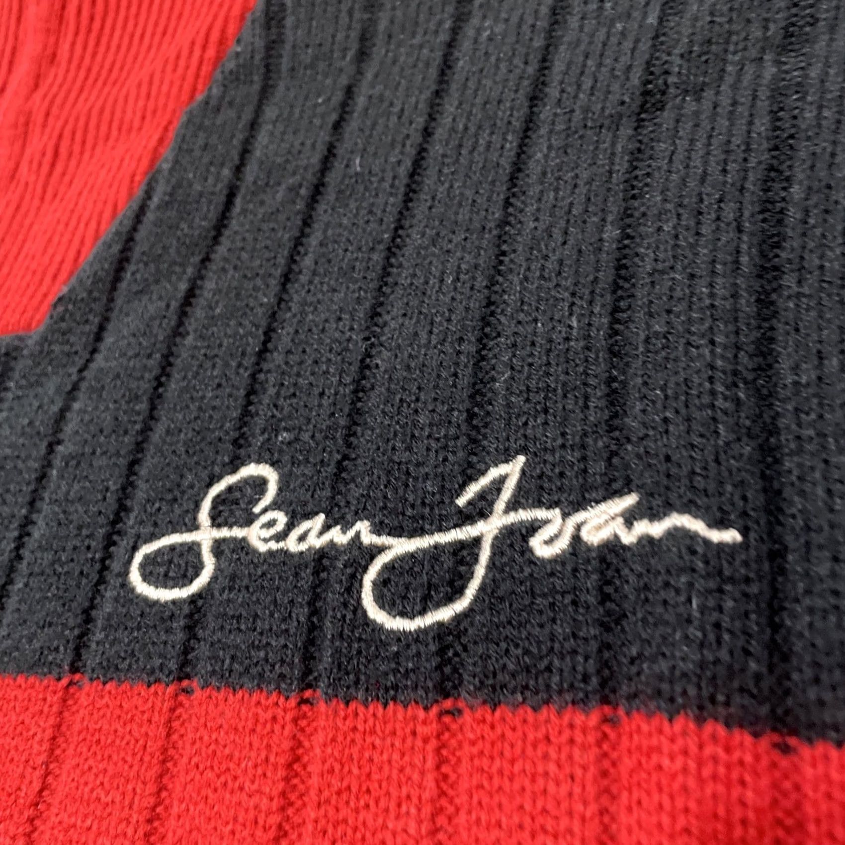 Sean John VINTAGE Sean John Sweater Mens XL Turtleneck Ribbed Red Black Cream Y2K Hip Hop Pullover Size US XL / EU 56 / 4 - 7 Thumbnail