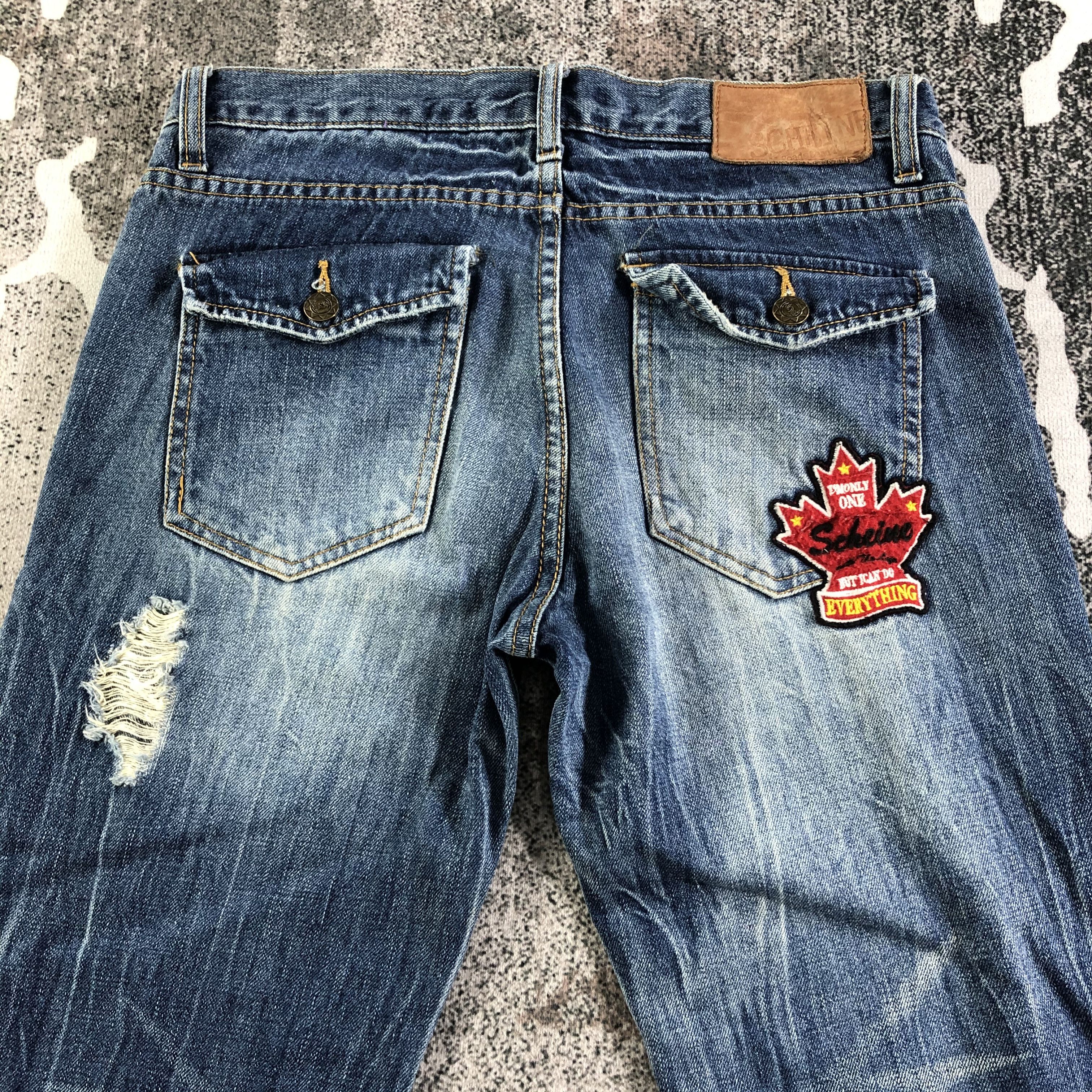 Japanese Brand Japanese Scheine Ripped Jeans Patchwork Denim Size US 30 / EU 46 - 4 Thumbnail