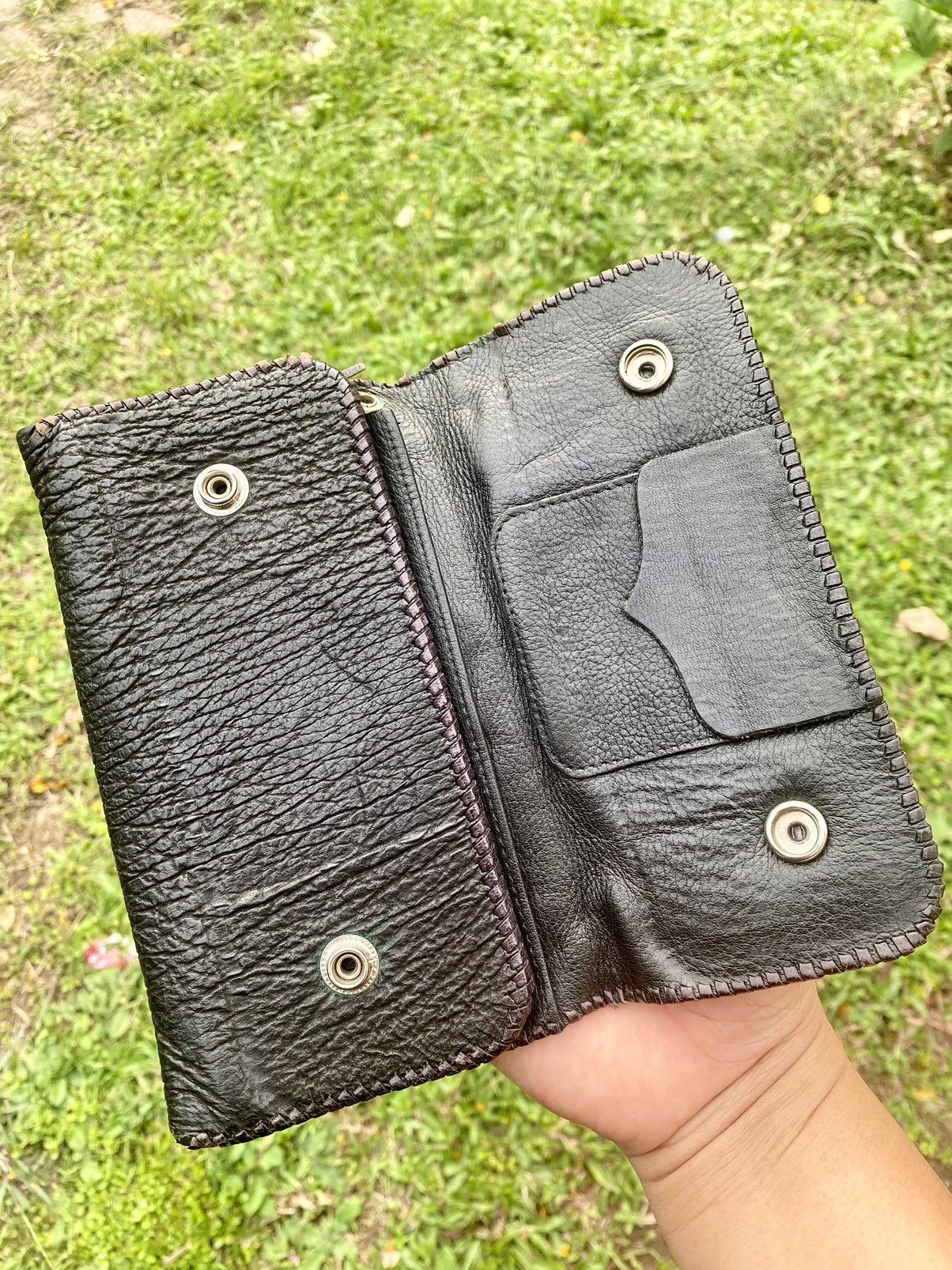 If Six Was Nine Very Rare Vintage handmade Godsize Sharkskin Leather wallet Size ONE SIZE - 4 Thumbnail