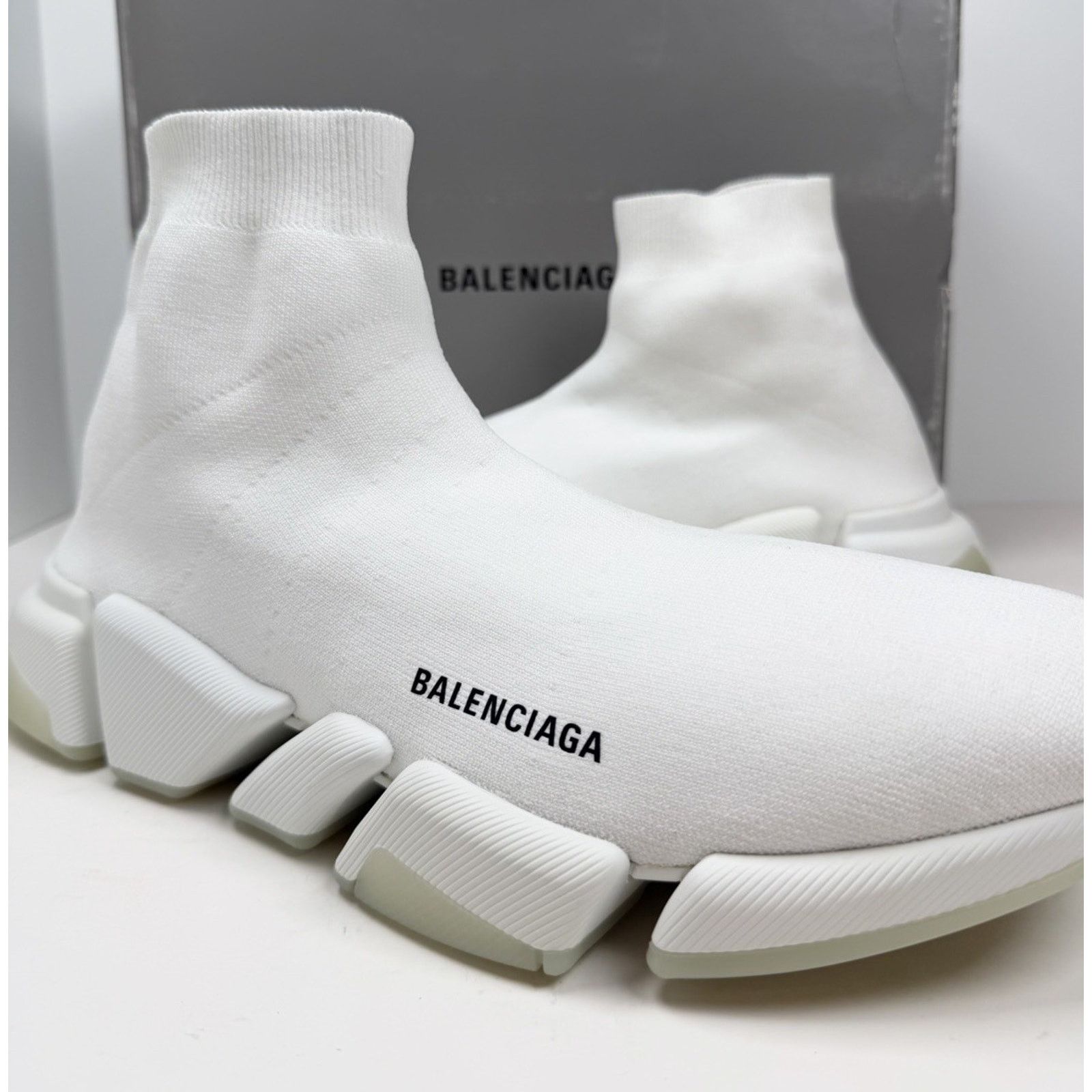 Balenciaga Size 47EU/14US - Balenciaga Speed 2.0 Triple White NEW Size US 14 / EU 47 - 3 Thumbnail