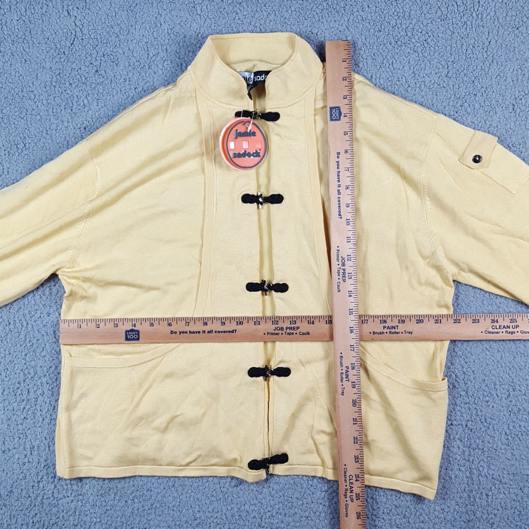Vintage VINTAGE Jamie Sadock Women's Cardigan Sweater Knit Silk Button 90s Preppy Y2K Yellow Medium Size M / US 6-8 / IT 42-44 - 8 Thumbnail