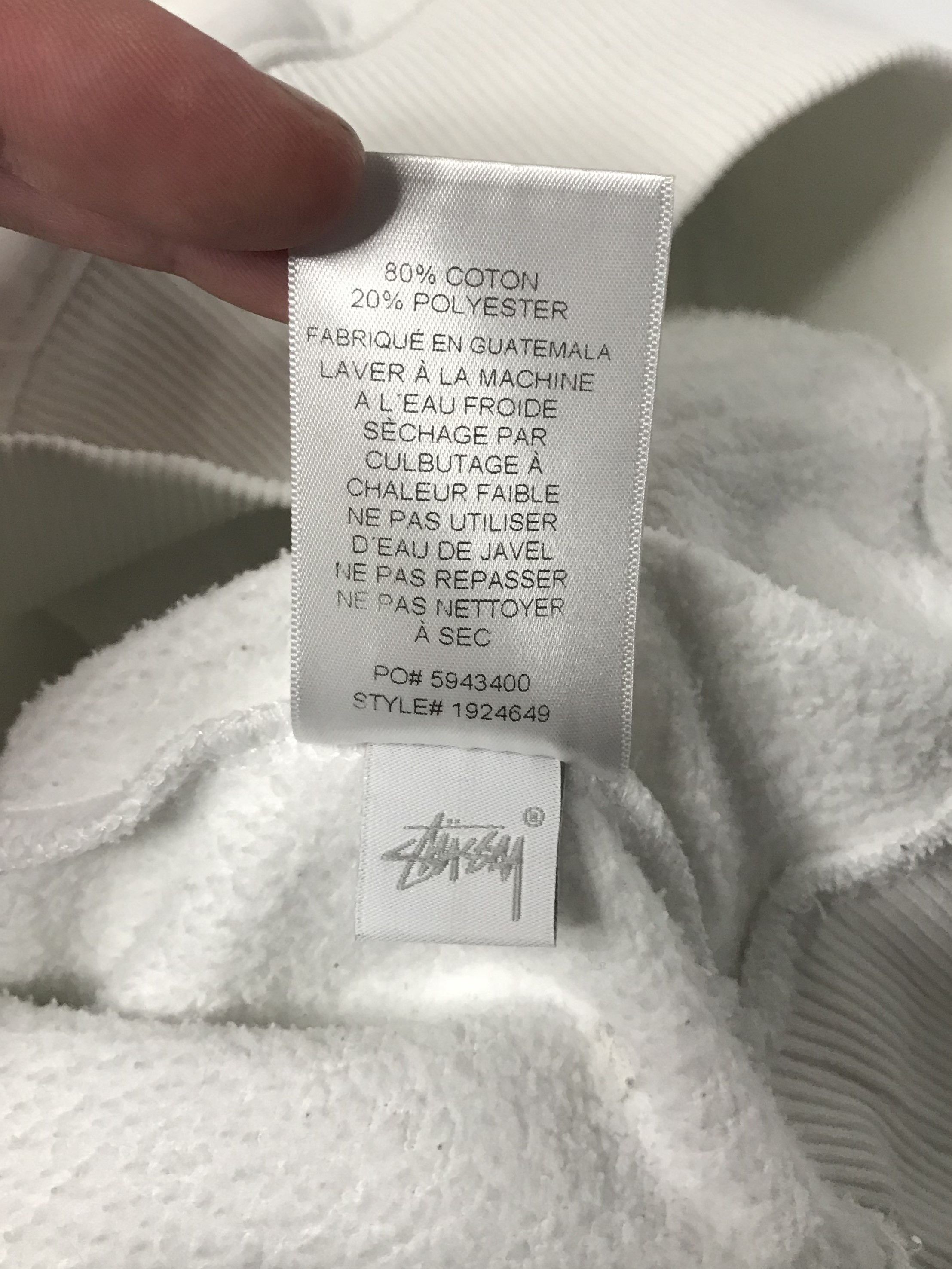 Stussy Stussy Basic Hoodie Pigment Dyed Pullover Unisex White Size US XS / EU 42 / 0 - 12 Thumbnail