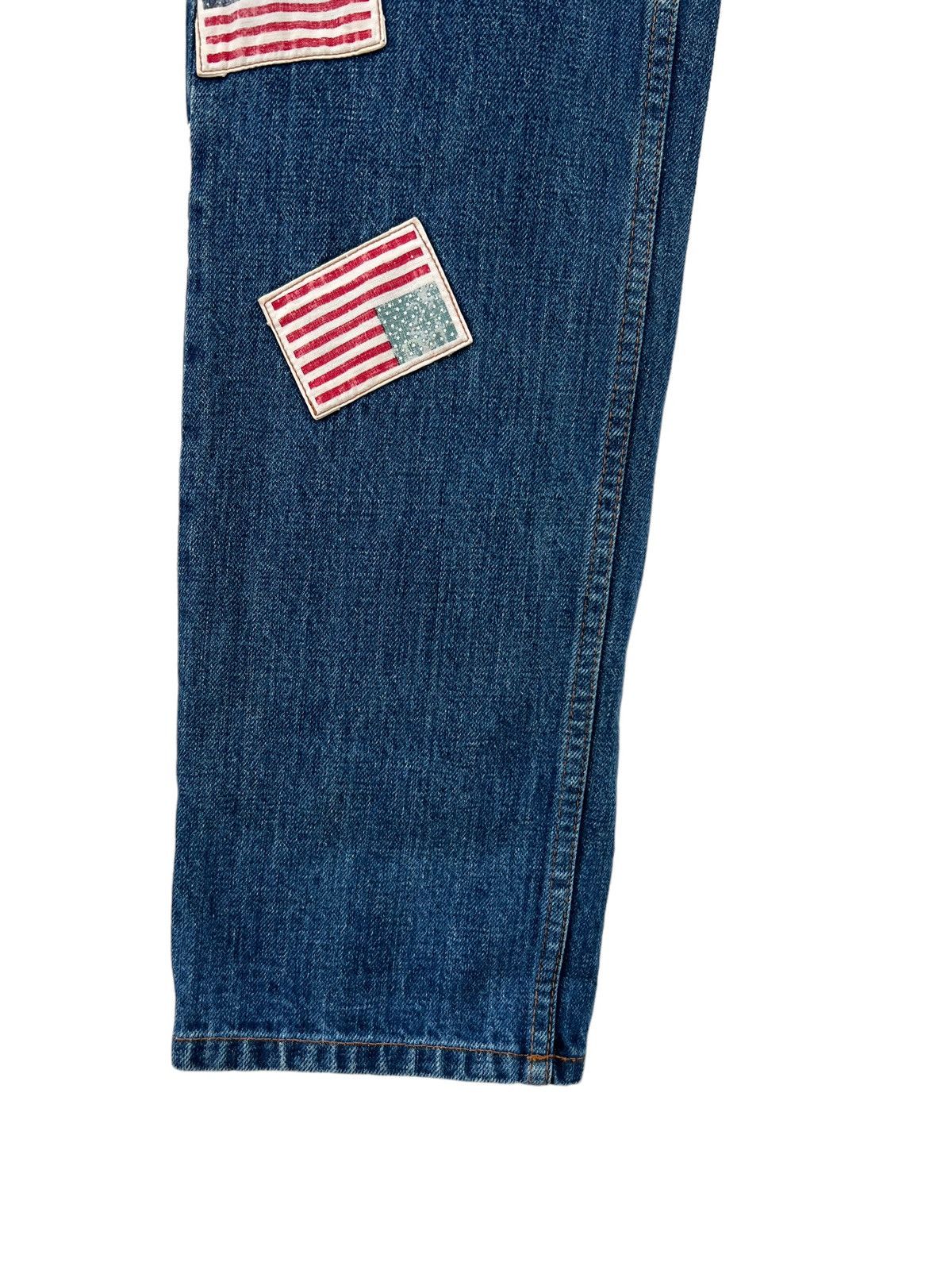 Vintage Kaneko Isao Japan USA Flag Patches Denim Jeans