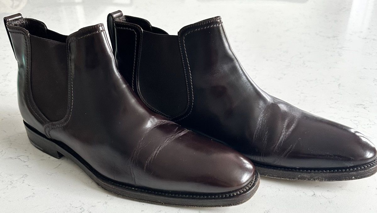 Salvatore Ferragamo Salvatore Ferragamo Chelsea Boots – Dark Brown – Size 11 D Size US 11 / EU 44 - 1 Thumbnail